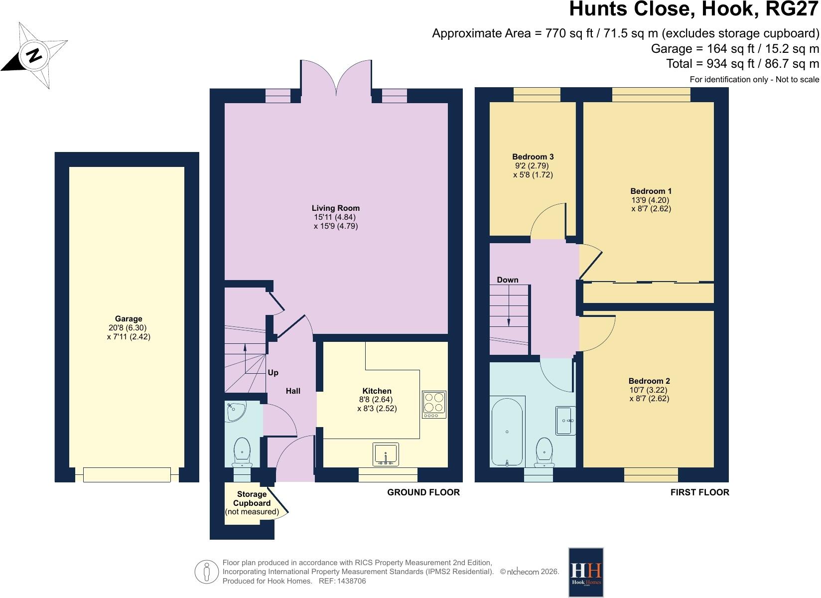 Hunts Close, Hook, Hampshire, RG27 floorplan