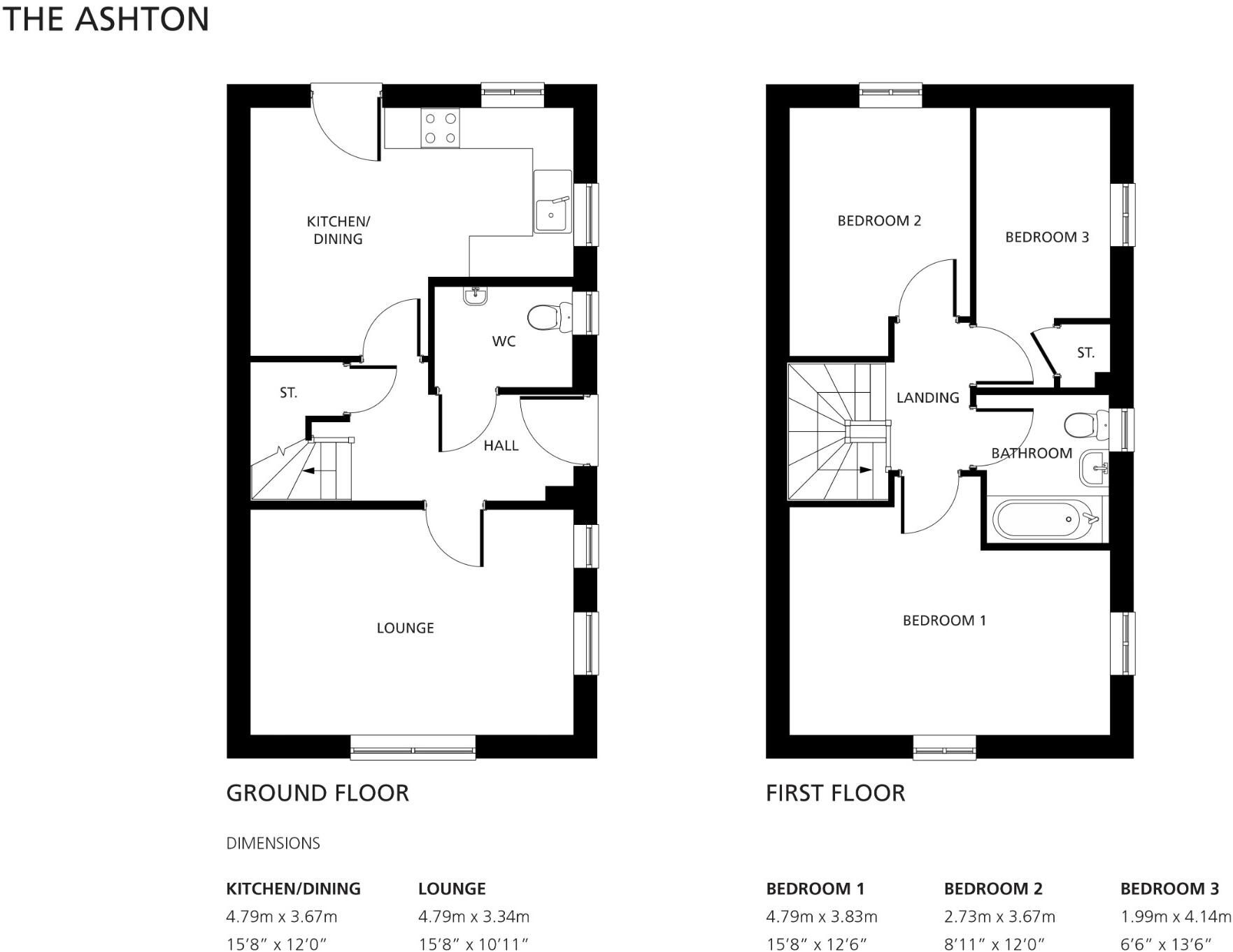 Plot 92, The Ashton, Witham St. Hughs, Lincoln, Lincolnshire, LN6 6AS floorplan