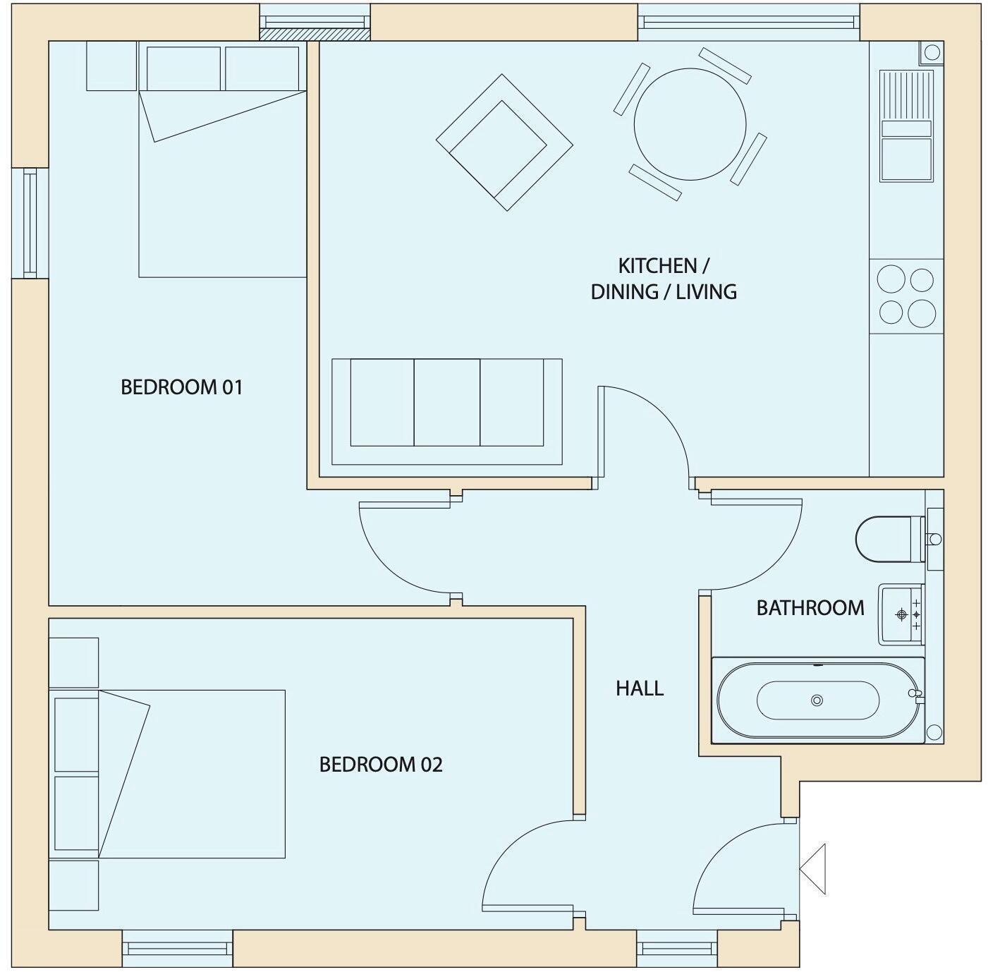Cross Heath Grove, Leeds, West Yorkshire, LS11 floorplan
