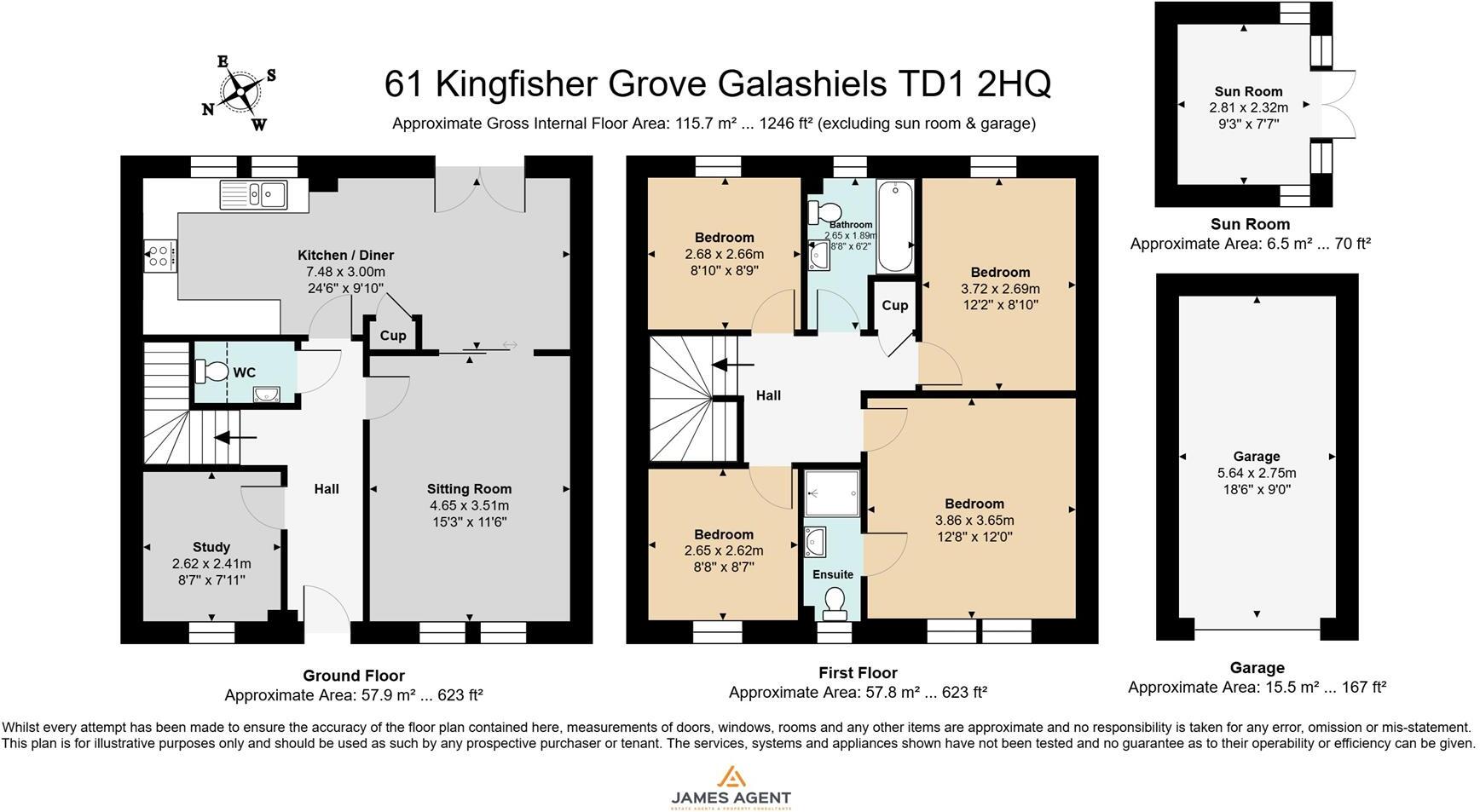 61 Kingfisher Grove, Galashiels floorplan
