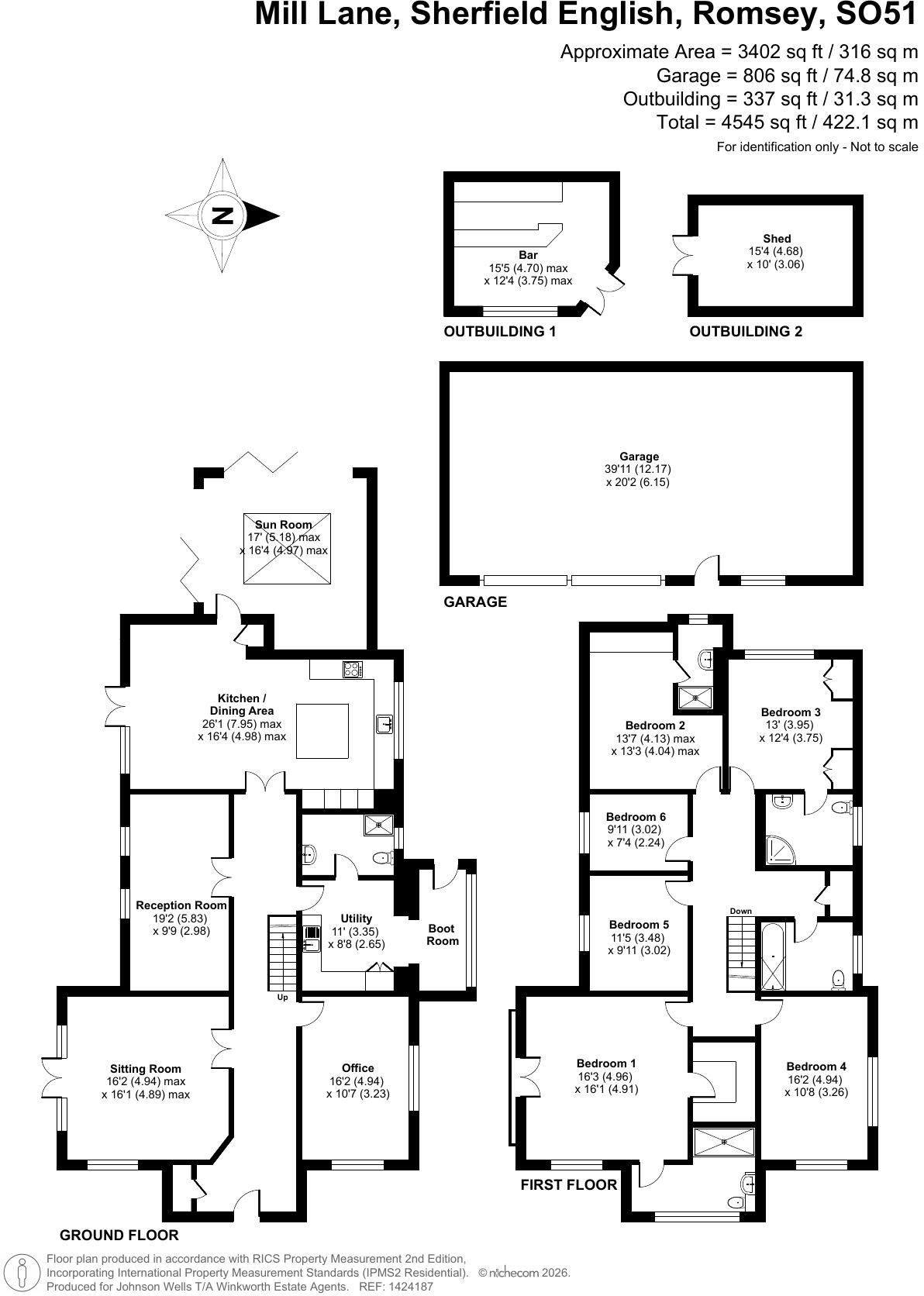 Mill Lane, Sherfield English, Romsey, Hampshire, SO51 floorplan