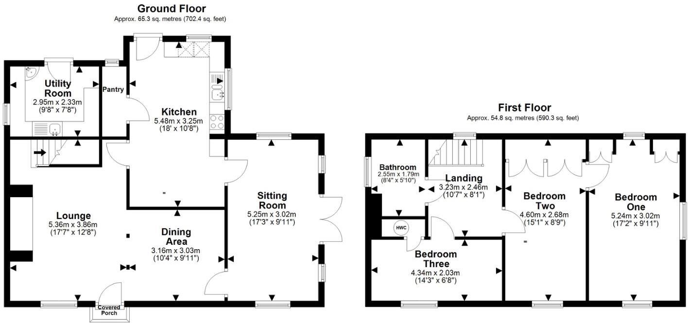 An charming detached family home in Sarn Nr. Malpas floorplan
