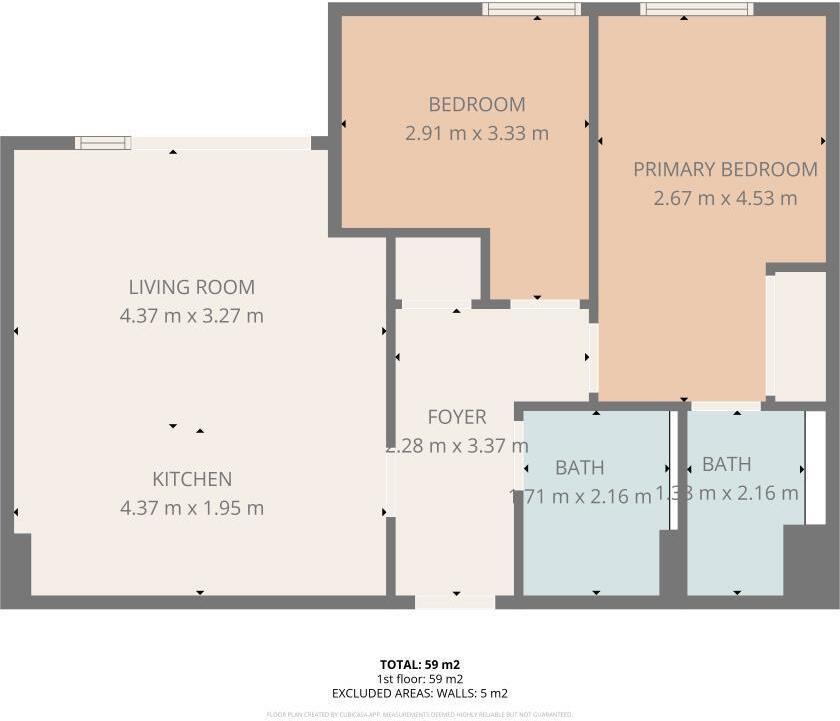 Davaar House, Cardiff Bay (2 BED) floorplan