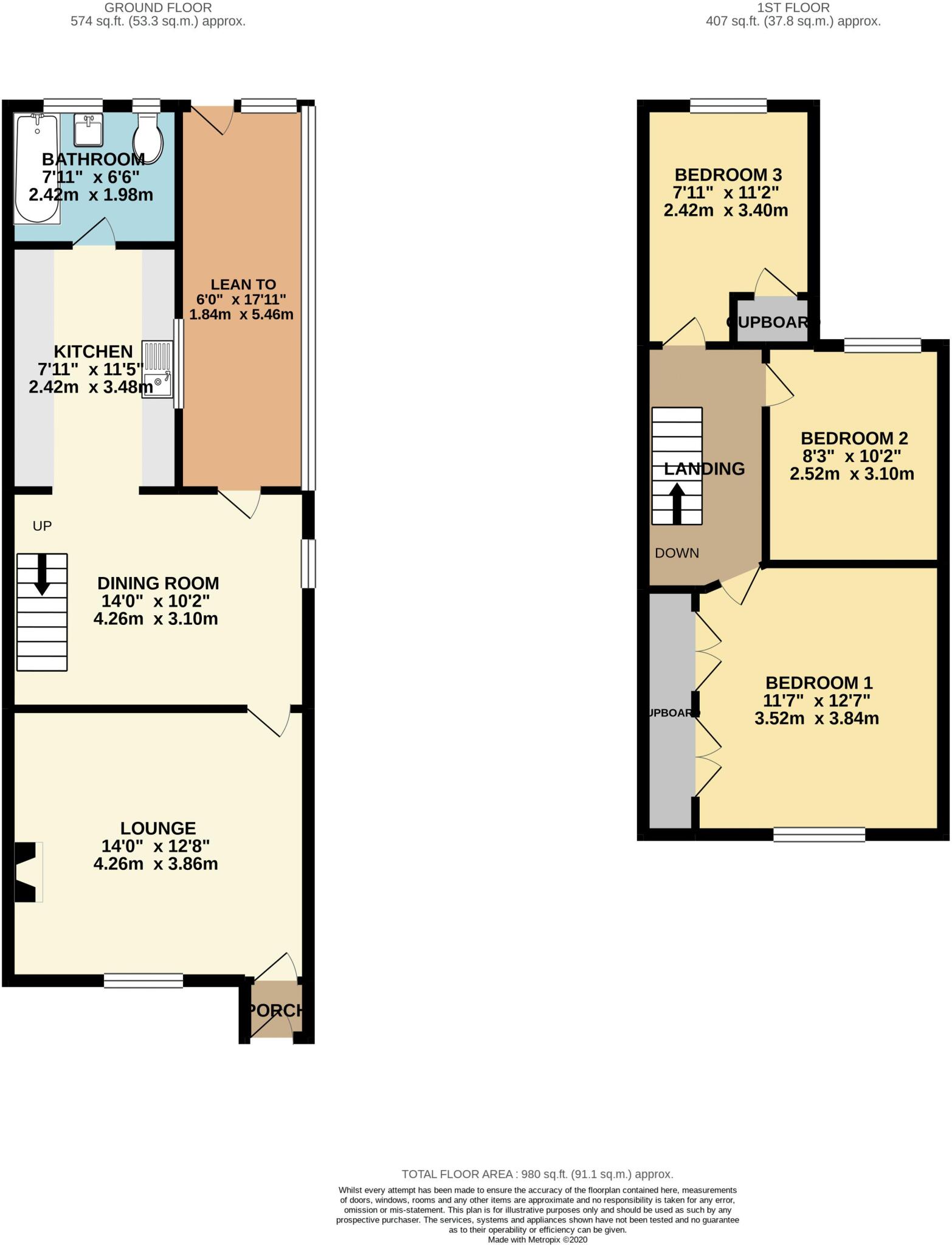 3 Bed house to rent, Ipswich Street, Ferndale floorplan