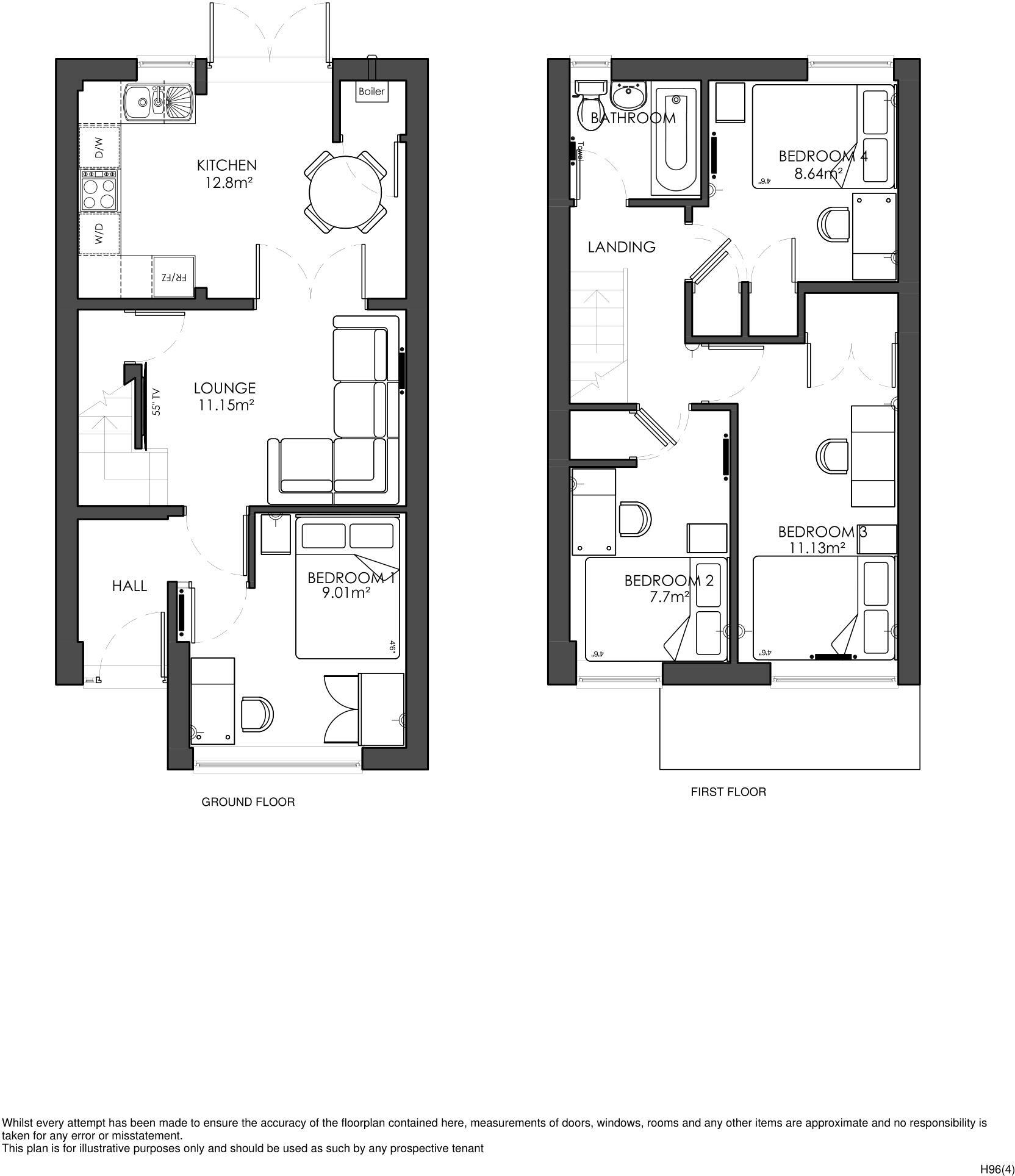 4 Lyncombe Close EX4 5EJ floorplan