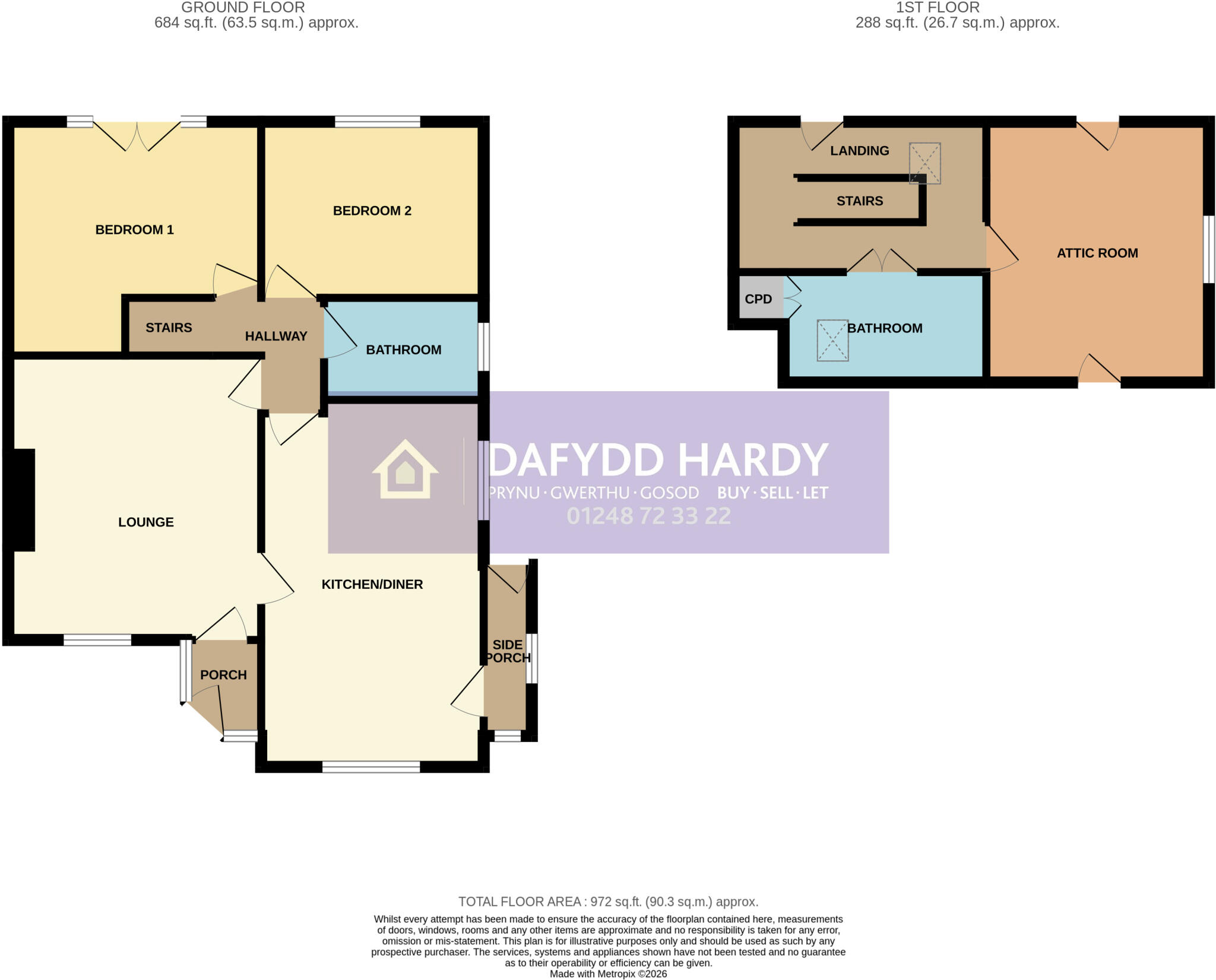 Glanffynnon, Llanrug, Caernarfon, Gwynedd, LL55 floorplan