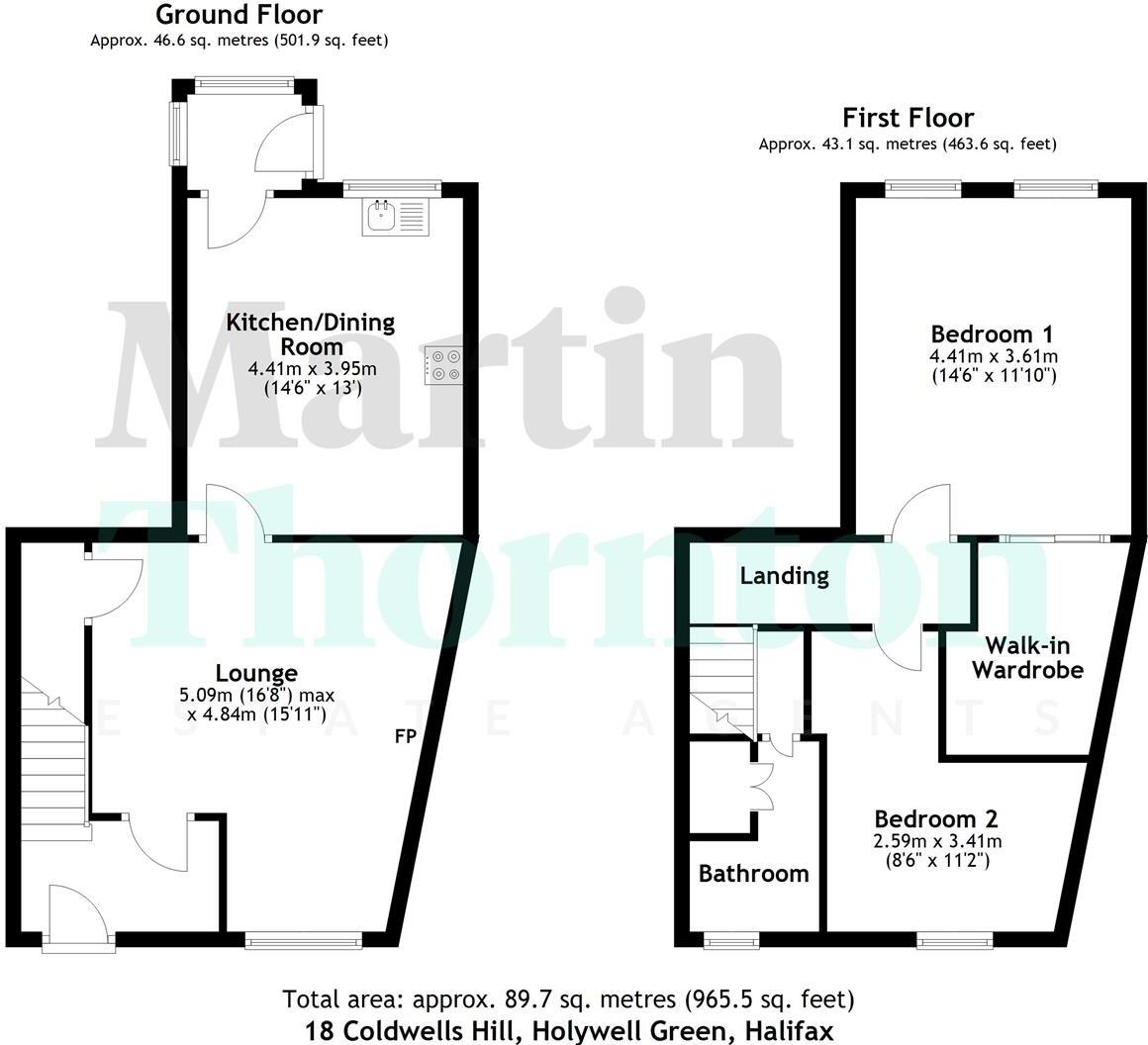 Coldwells Hill, Holywell Green, Halifax floorplan