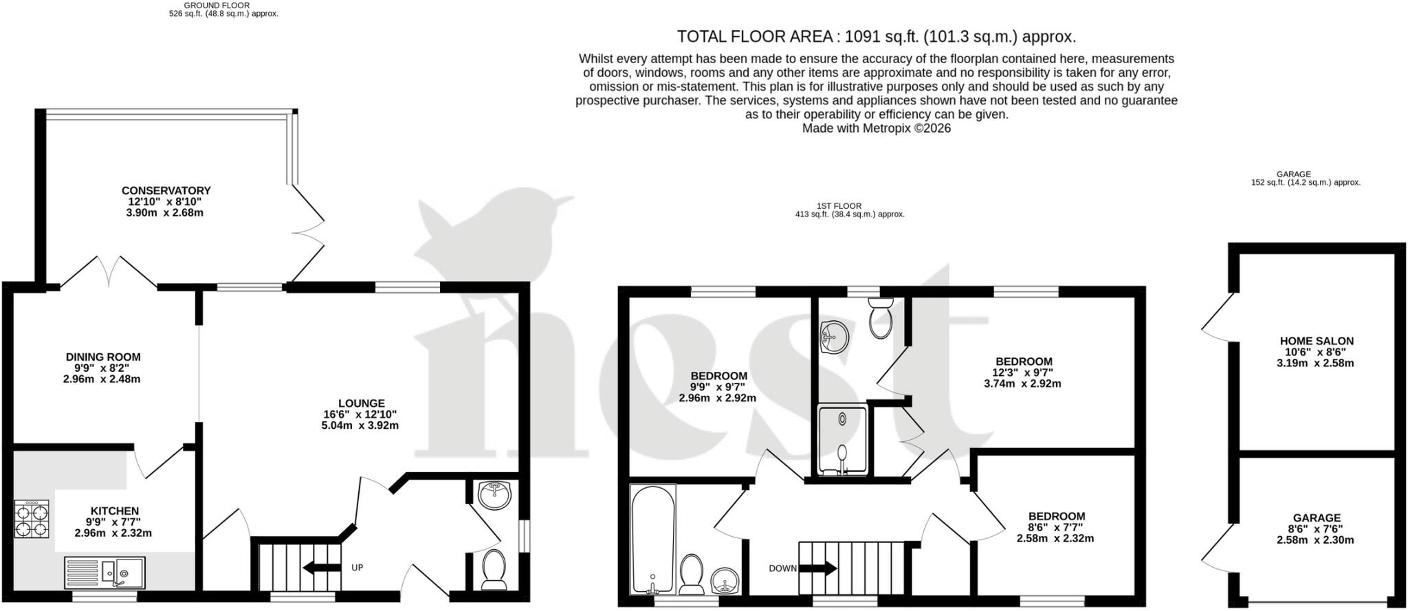 Summerleaze Crescent, Taunton, Somerset floorplan