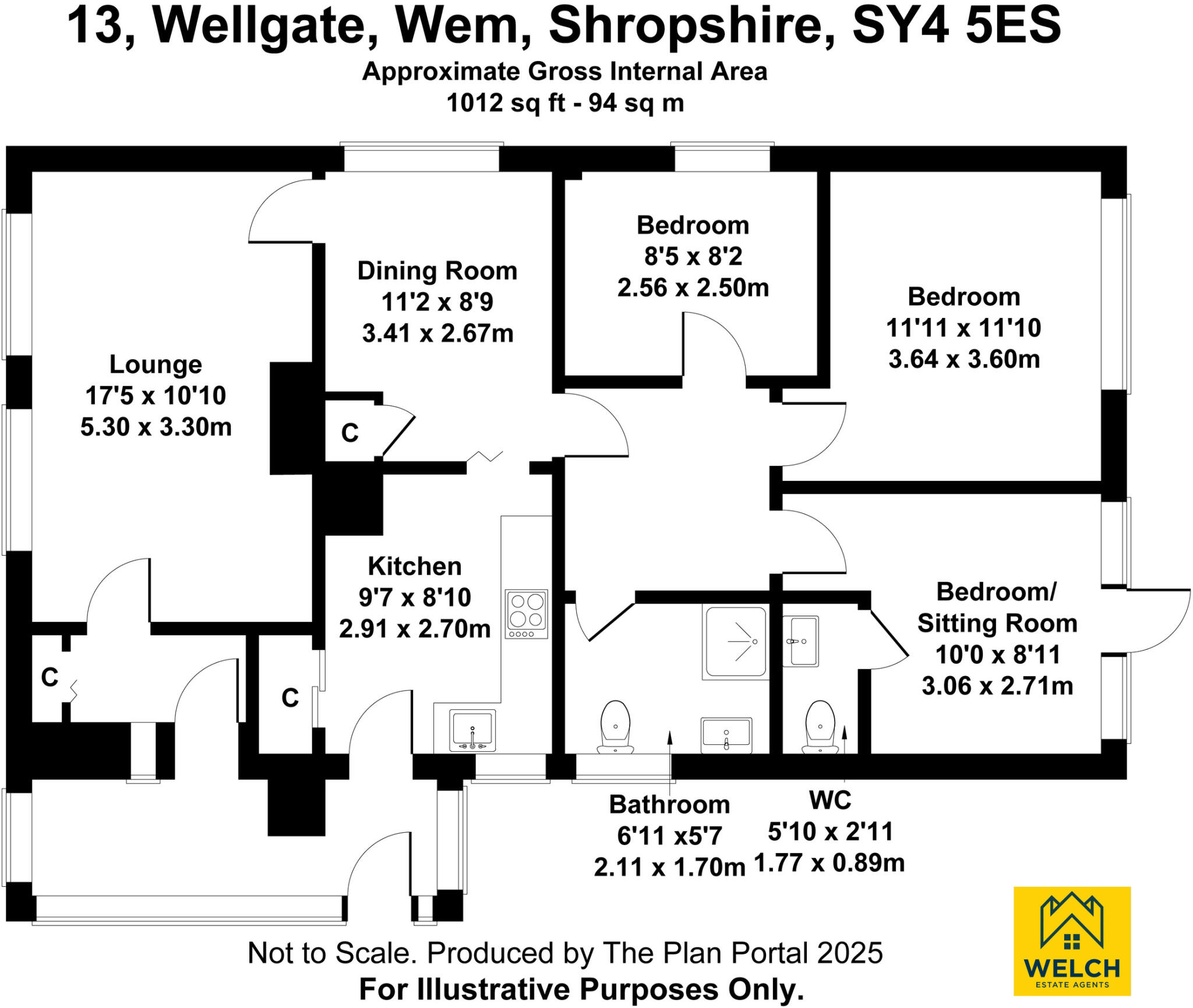 Wellgate, Wem, Shrewsbury, Shropshire floorplan