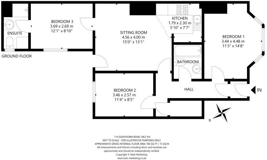 (£155pppw) Glenthorn Road, Jesmond, Newcastle Upon Tyne floorplan