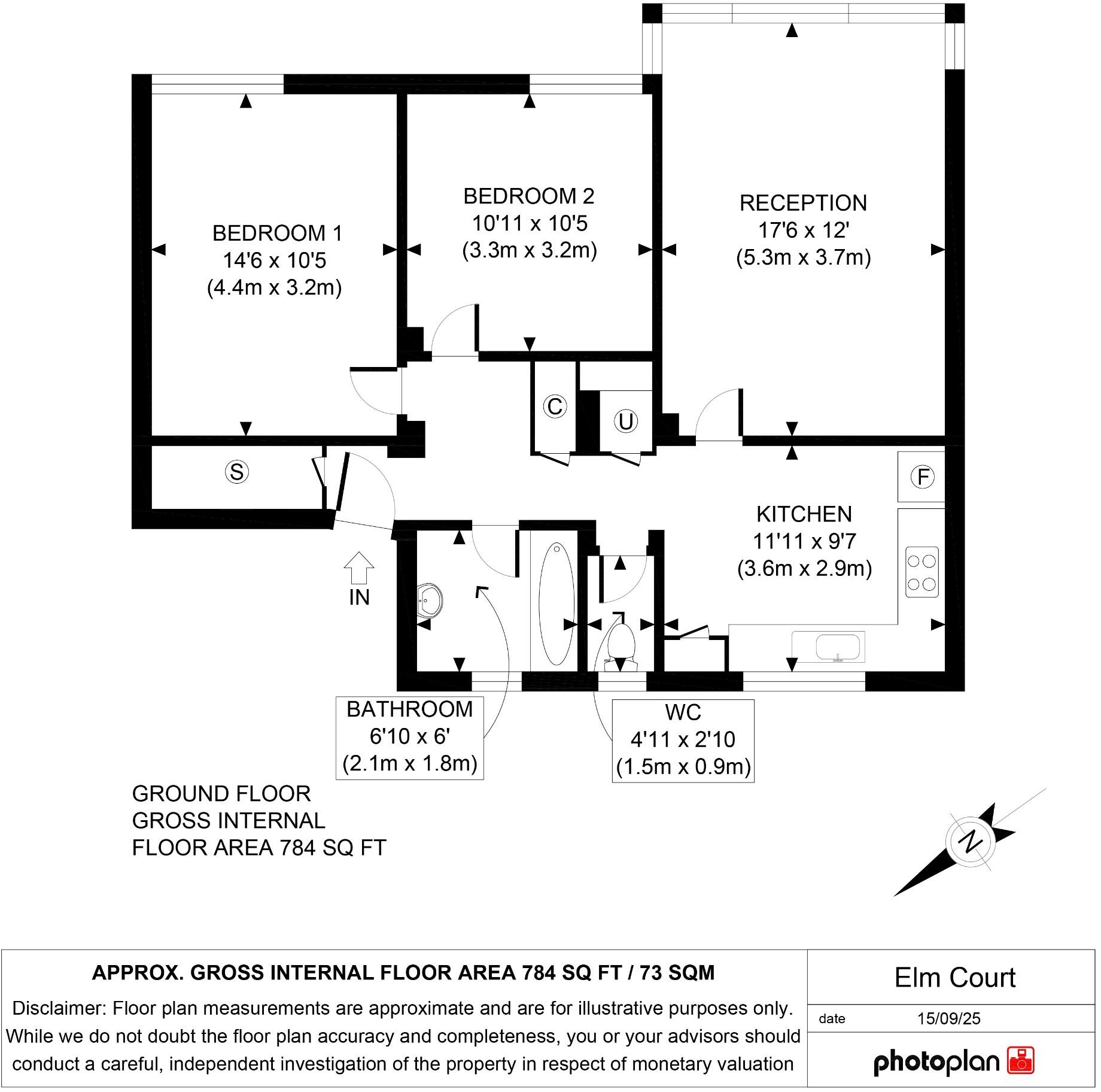 Elm Court, Love Lane, Woodford Green, Essex floorplan
