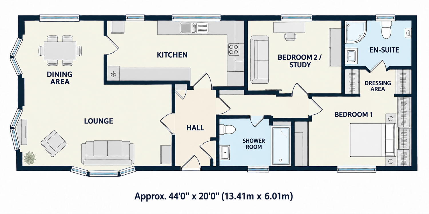 Pant Mawr Residential Park, Ffordd Uchaf, Harlech, Gwynedd floorplan