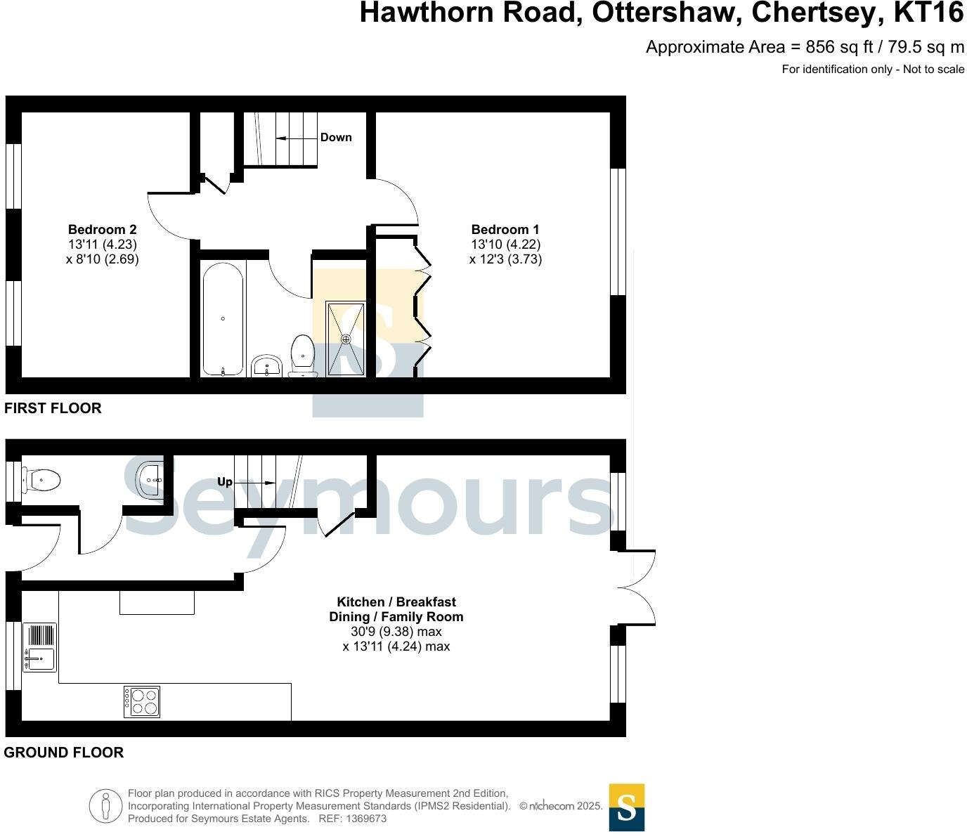 Hawthorn Road, Ottershaw, Chertsey, Surrey, KT16 floorplan