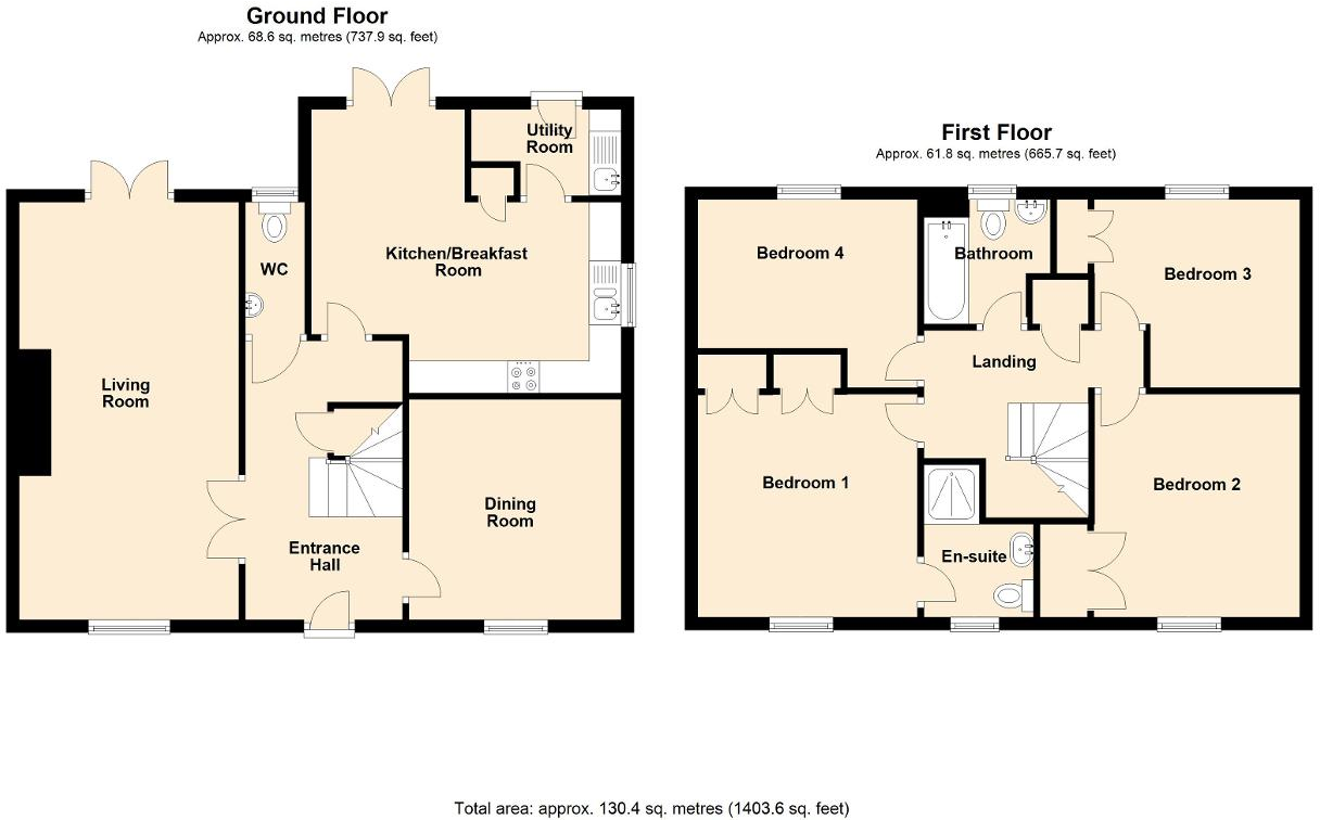 33, St Botolphs Green, Leominster, Herefordshire, HR6 8ER floorplan