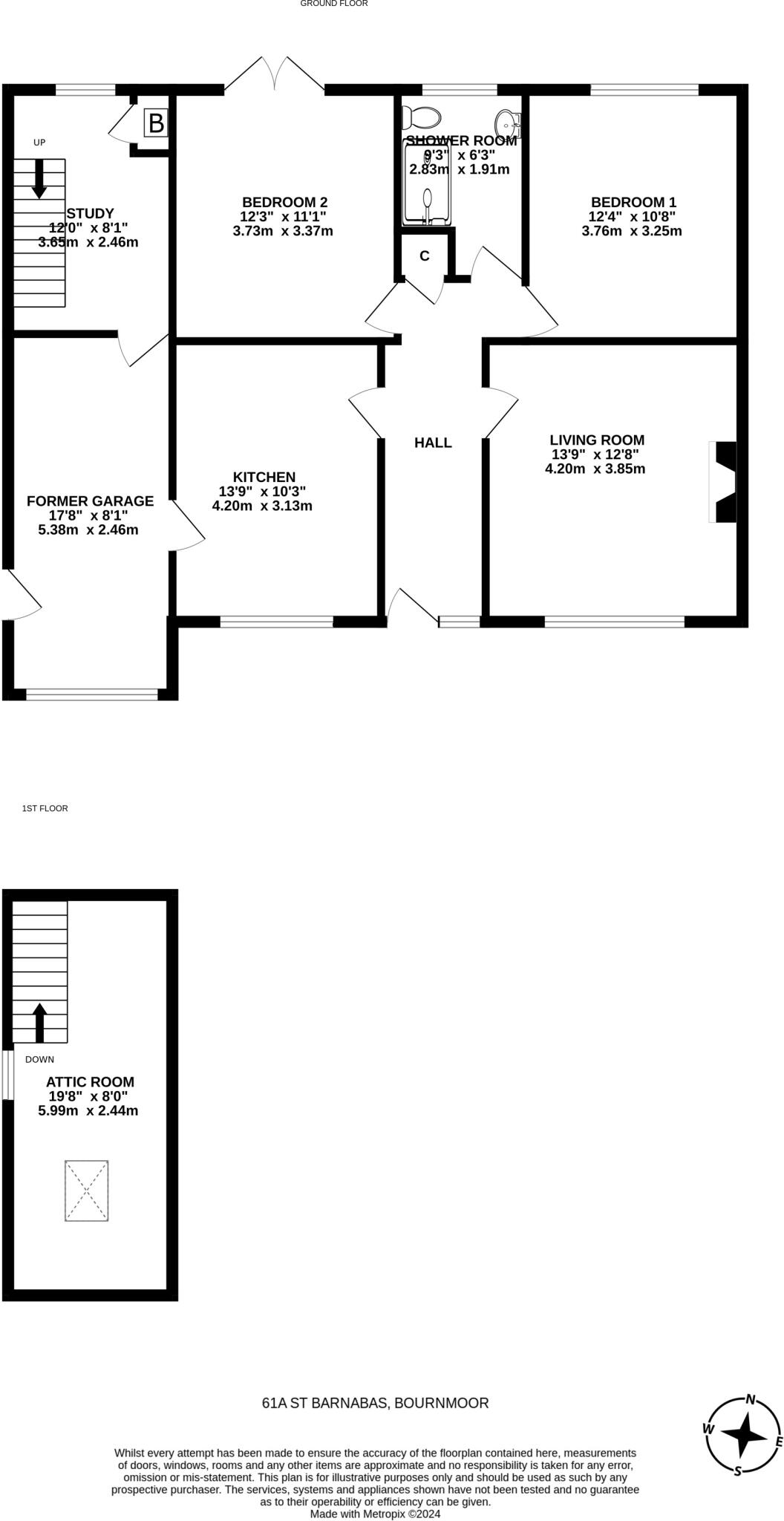 St Barnabas, Bournmoor, Houghton le Spring, DH4 floorplan