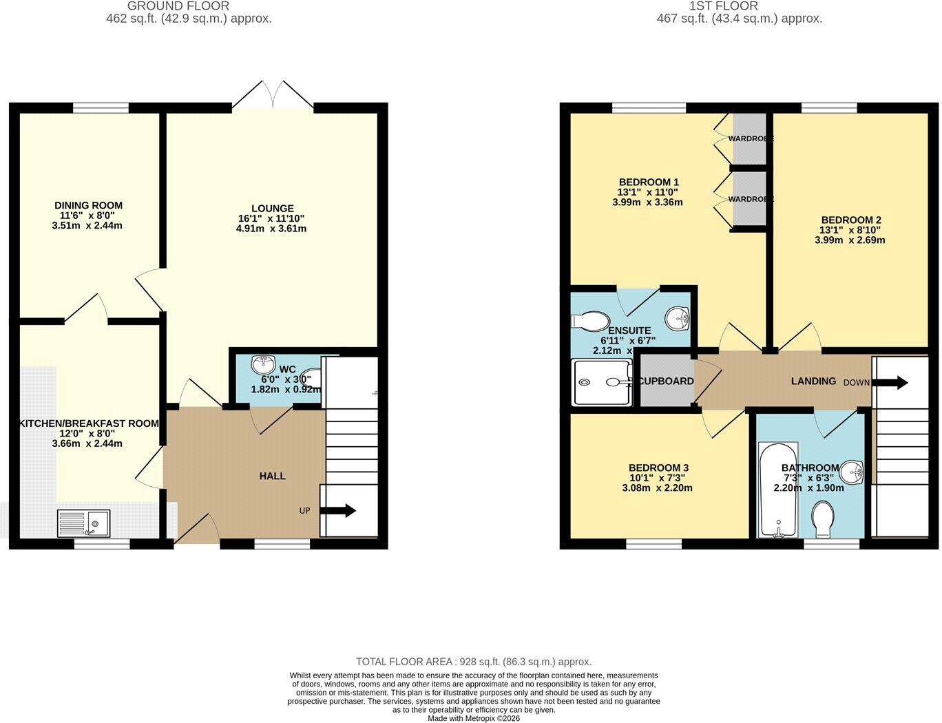 Rowan Place, Red Lodge, Bury St. Edmunds, Suffolk, IP28 floorplan