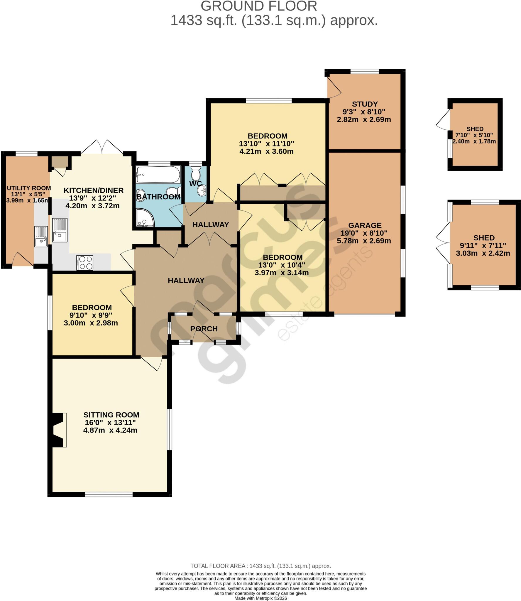 Cedar Way, Henfield floorplan