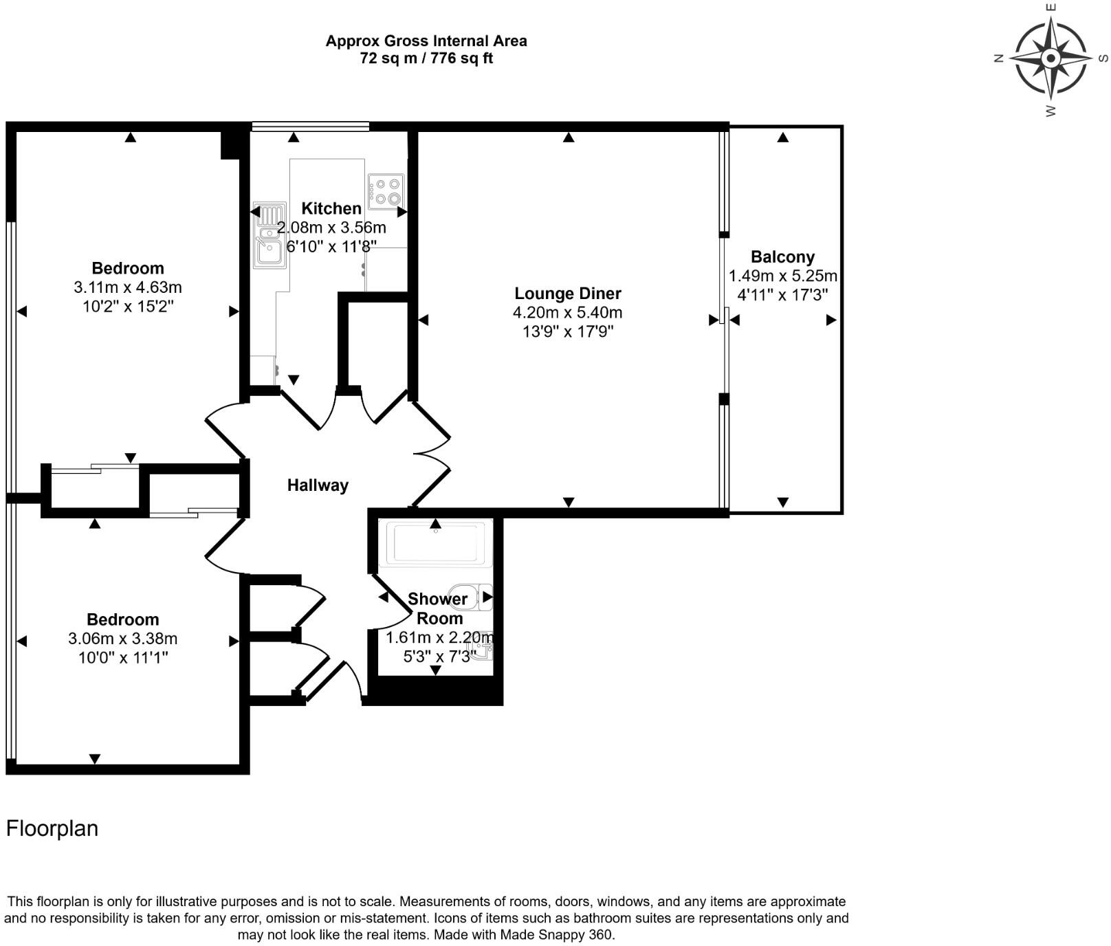 Cromwell Road, Hove, East Sussex, BN3 floorplan