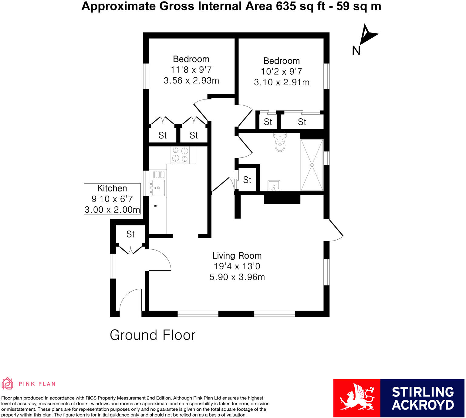 The Crescent, Penton Park, Chertsey, Surrey, KT16 floorplan