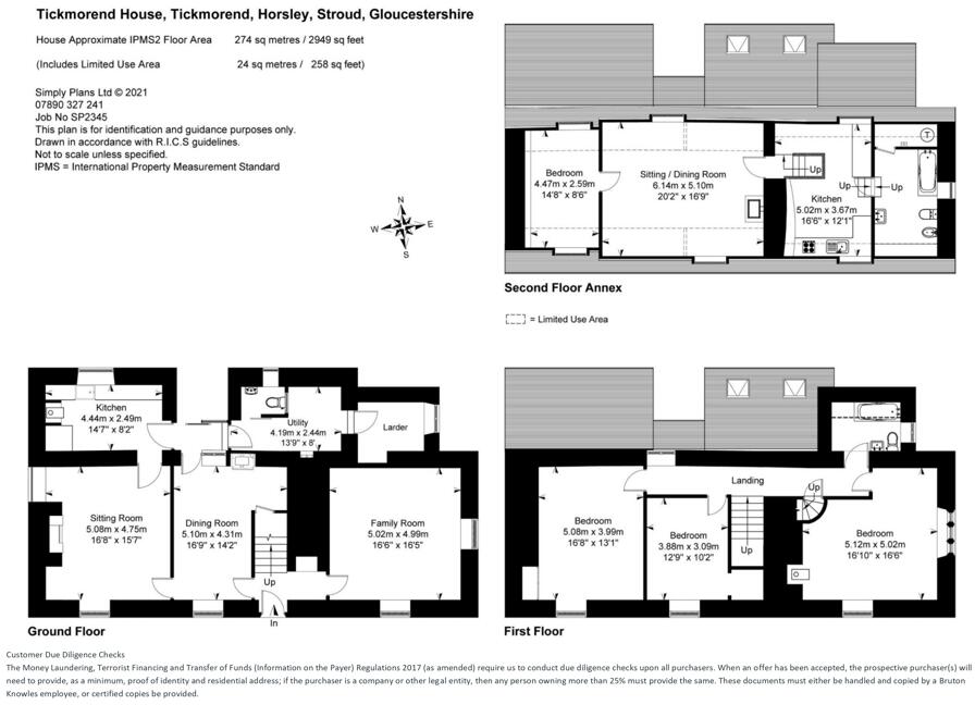 Tickmorend House, Tickmorend, Horsley, Stroud, Gloucestershire, GL6 floorplan