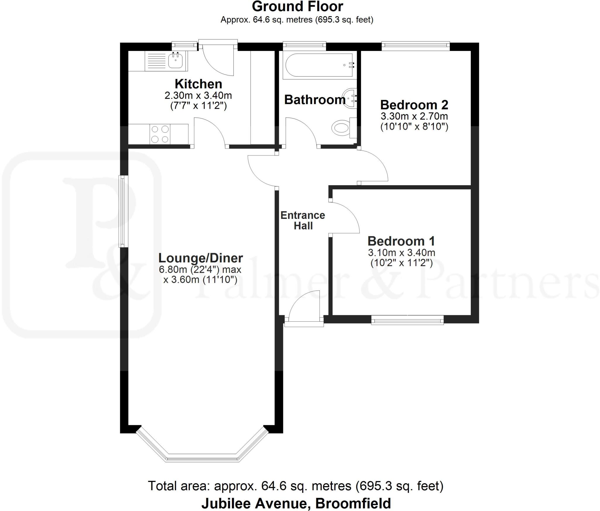 Jubilee Avenue, Broomfield, Chelmsford, Essex, CM1 floorplan
