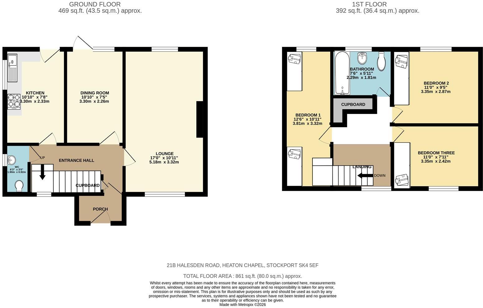 Halesden Road, Stockport floorplan