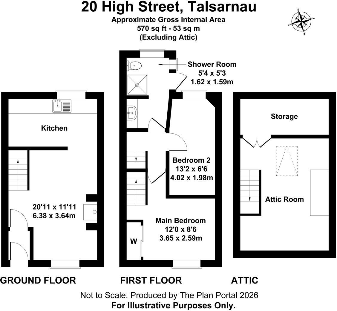 20 High Street, Talsarnau. LL47 6TY floorplan