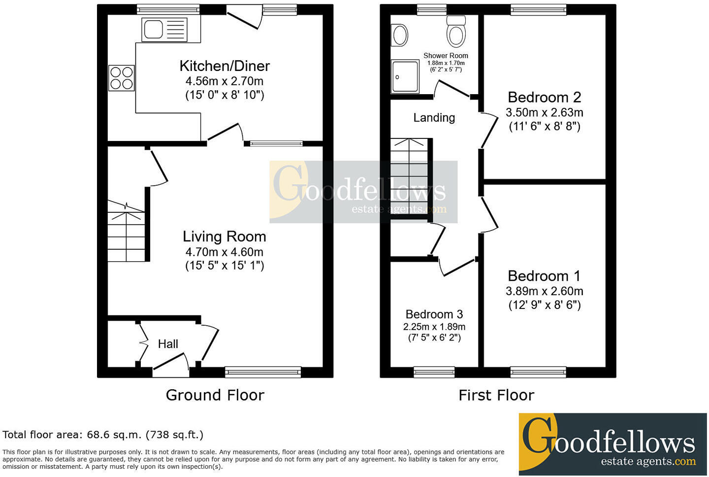 Warbeck Close, Kingston Park, Newcastle Upon Tyne floorplan