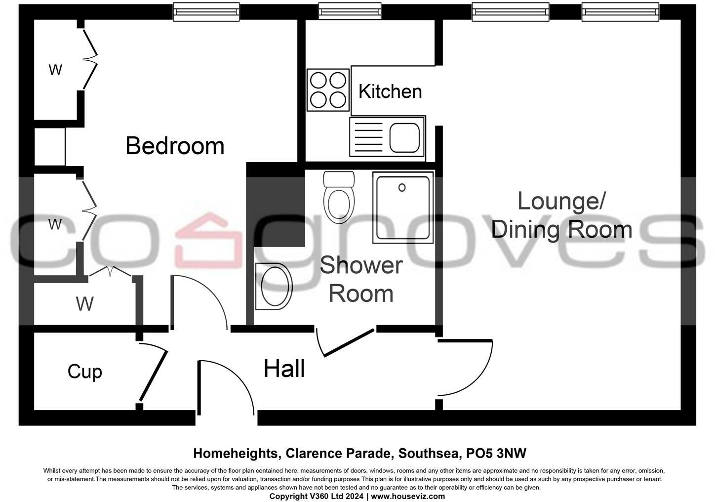 Clarence Parade, Southsea floorplan