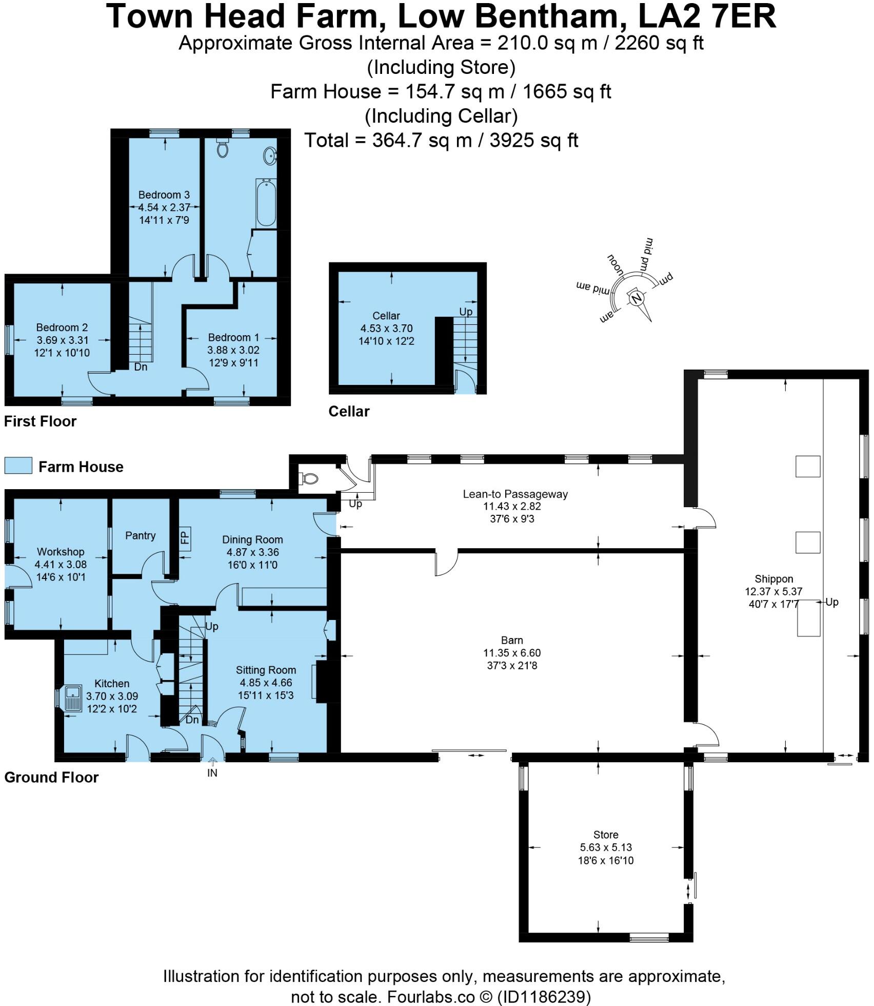 Town Head Farm, Low Bentham, LA2 7ER floorplan
