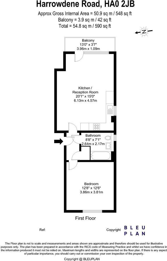 14 Harrowdene Road, Wembley, Middlesex, HA0 2JB floorplan