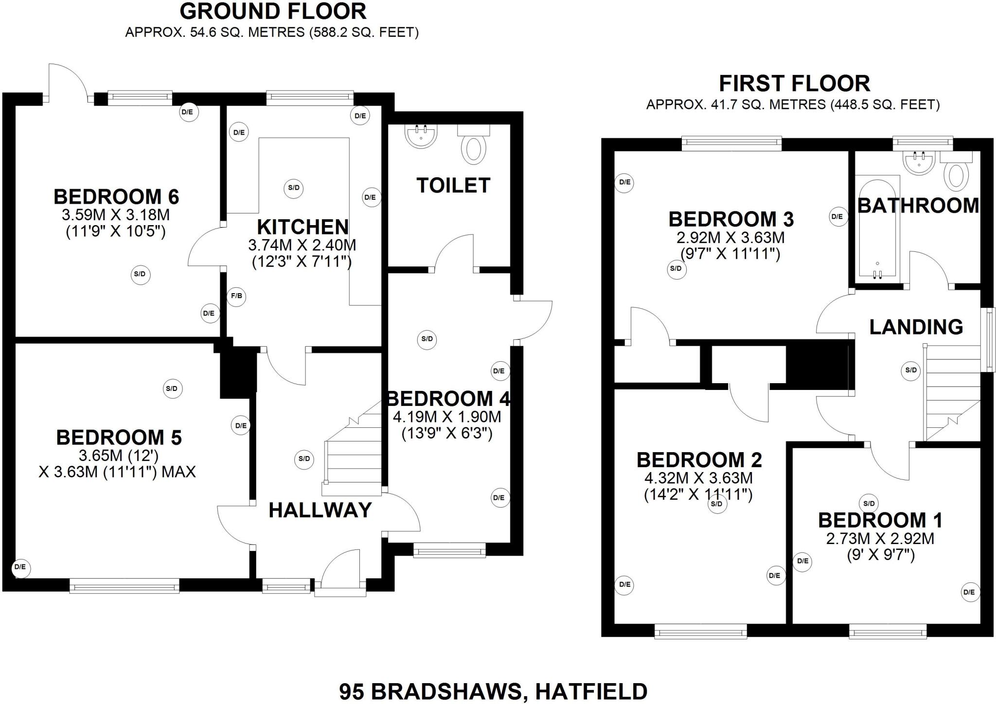Bradshaws, Hatfield, AL10 floorplan