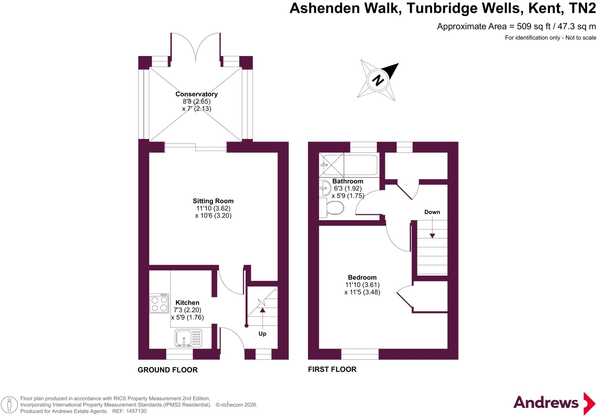 Ashenden Walk, Tunbridge Wells, Kent, TN2 floorplan