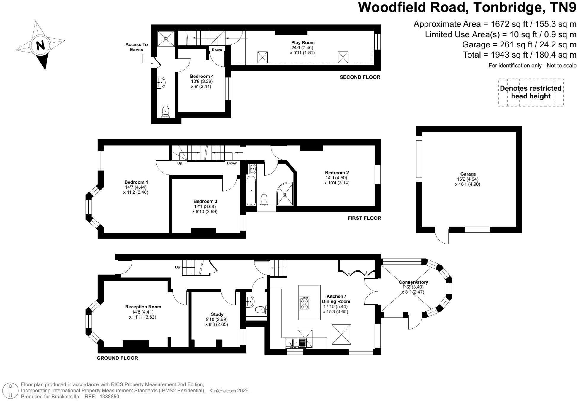 Woodfield Road, Tonbridge, TN9 floorplan