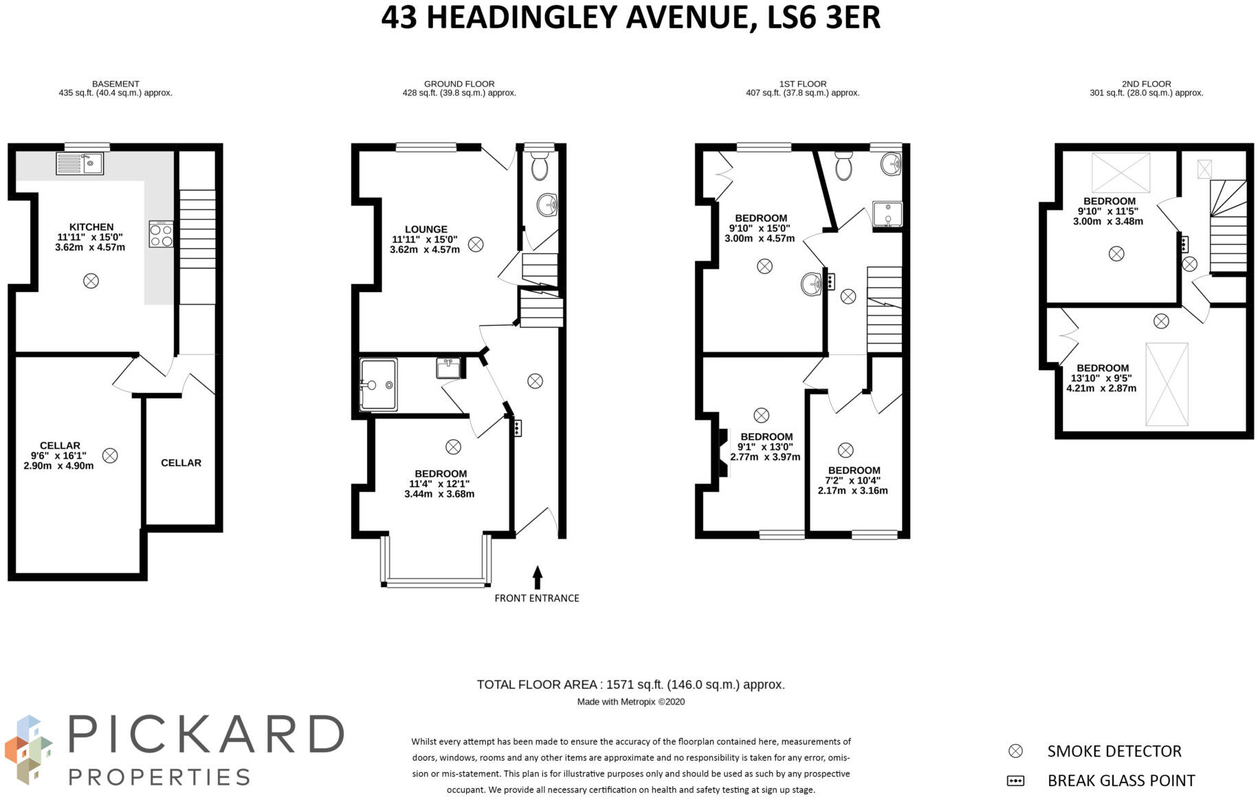 43 Headingley Avenue, Headingley, Leeds, LS6 3ER floorplan
