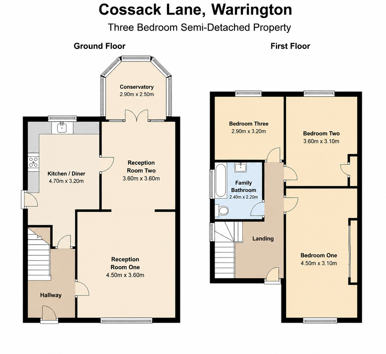 Cossack Avenue, Warrington, WA2 floorplan