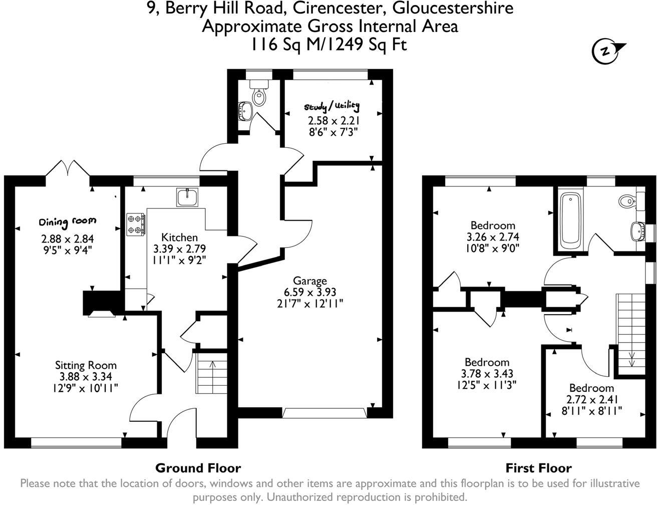 Berry Hill Road, Cirencester floorplan