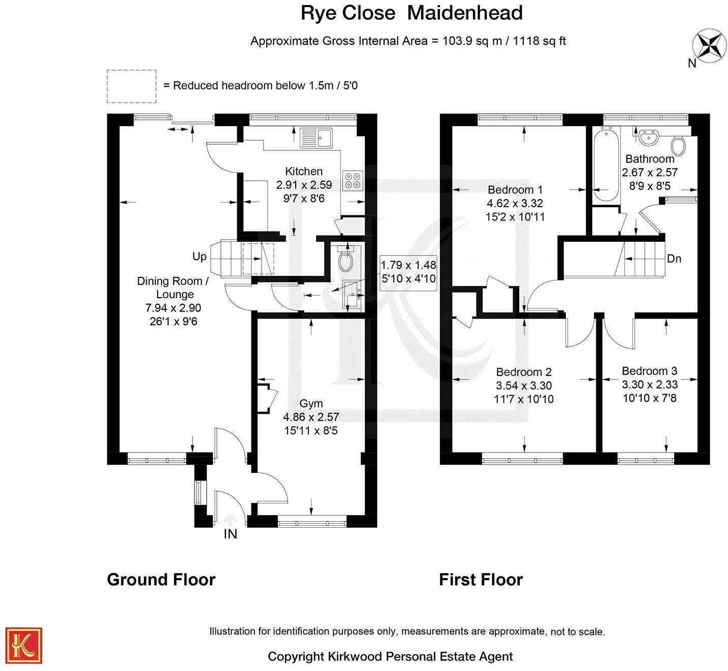 Rye Close, Cox Green, Maidenhead, Berkshire floorplan