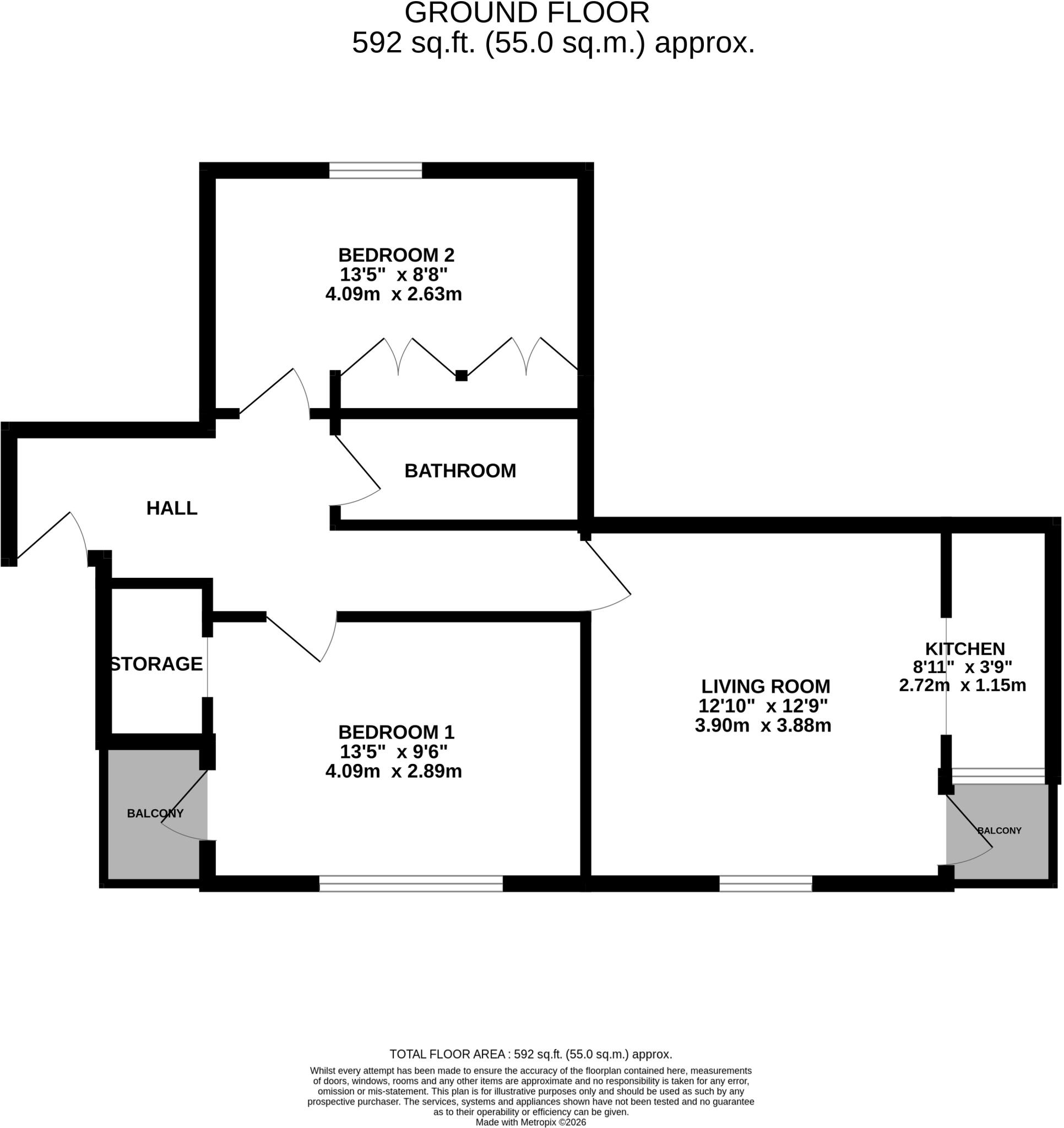 100 Kenilworth Court, Washington NE37 3EQ floorplan