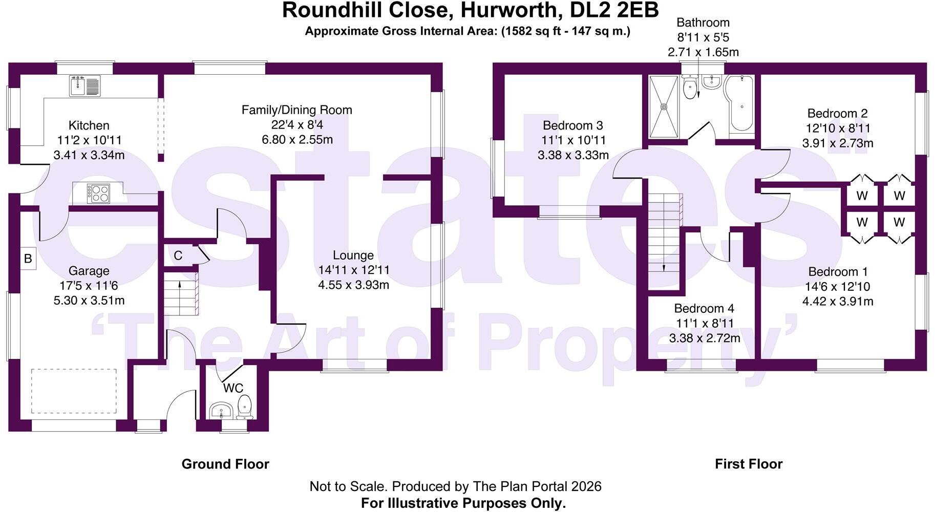 Roundhill Close, Hurworth, Darlington, DL2 2EB floorplan