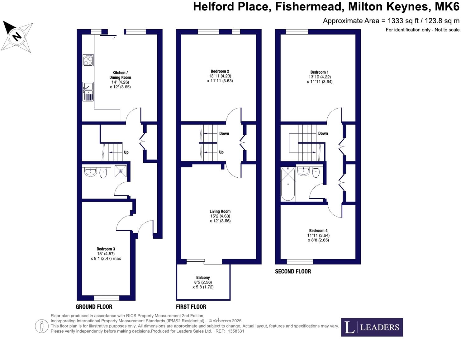 Helford Place, Fishermead, Milton Keynes floorplan