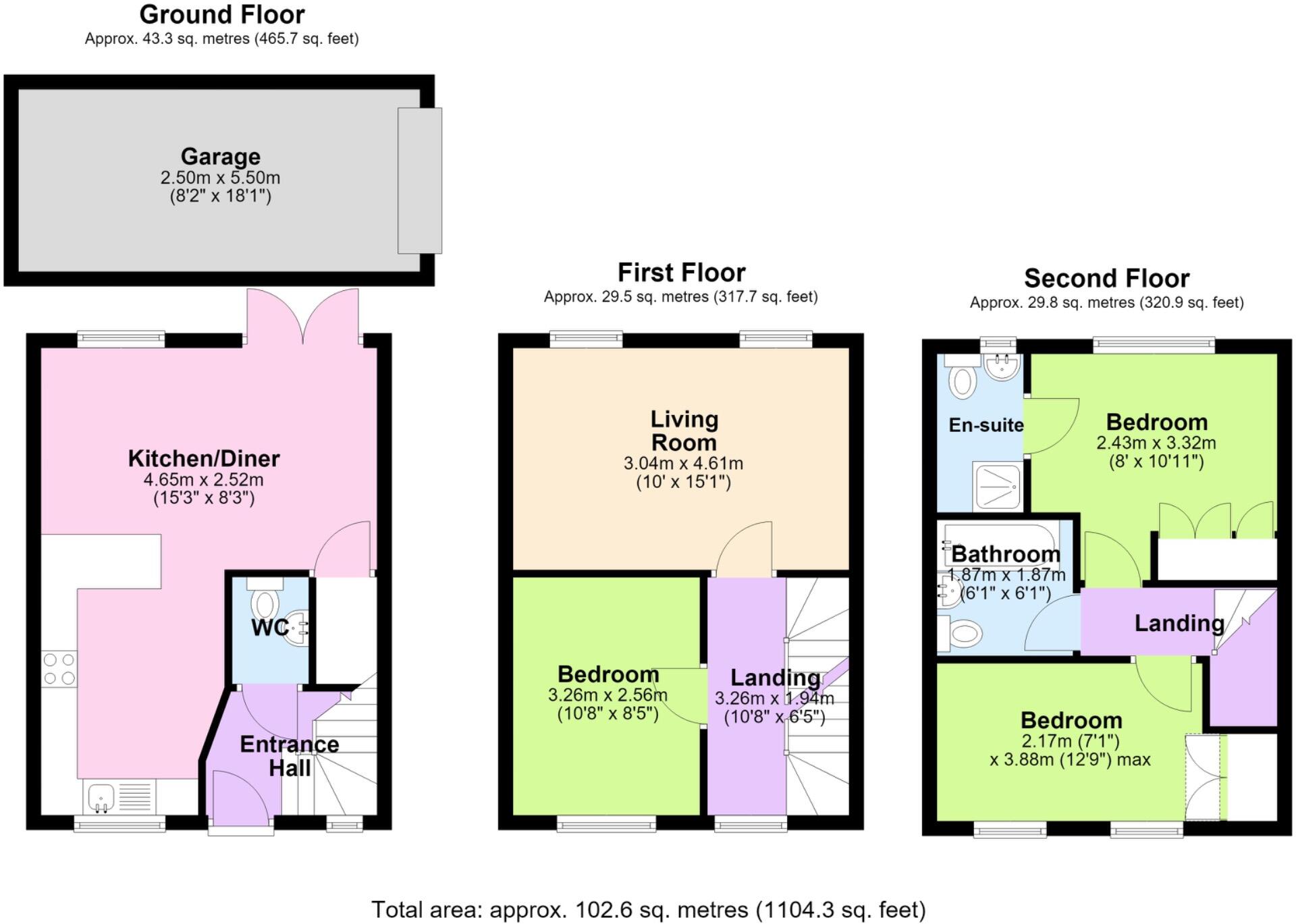 Bricklin Mews, Hadley, Telford, Shropshire, TF1 5LU floorplan