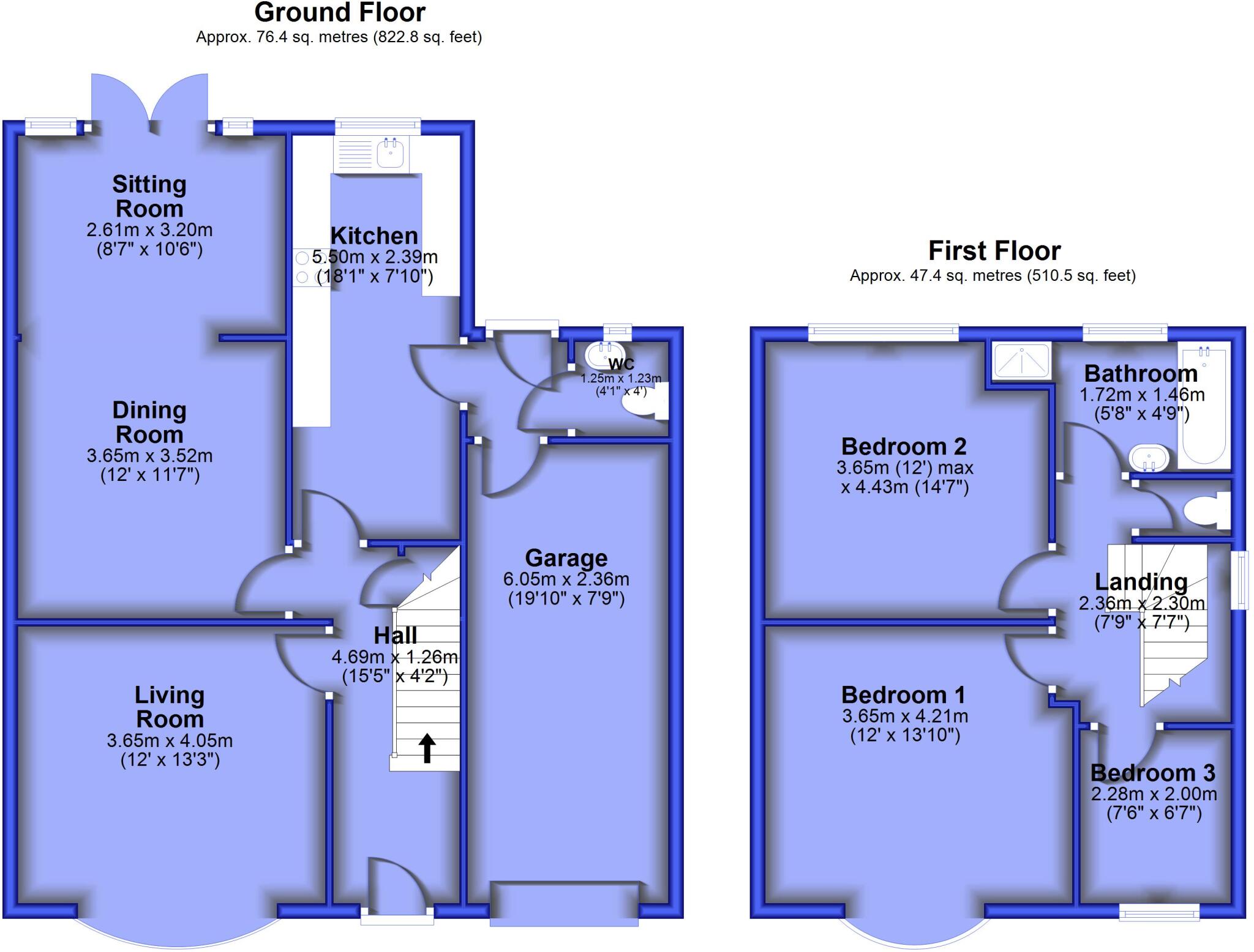 Ribblesdale Avenue, Wilpshire, Blackburn, Lancashire, BB1 floorplan