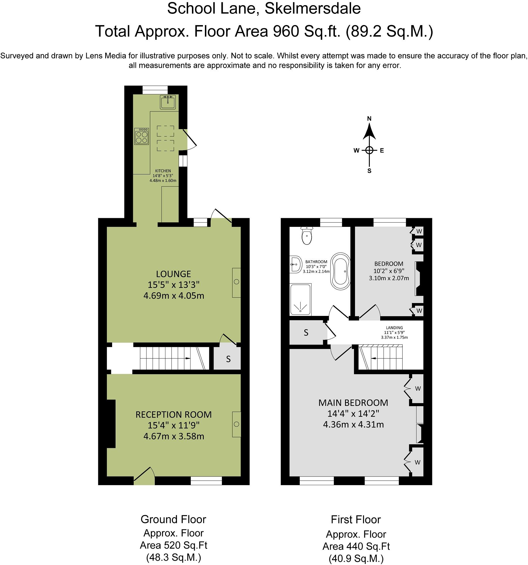 School Lane, Upholland, Lancashire. WN8 0LW floorplan