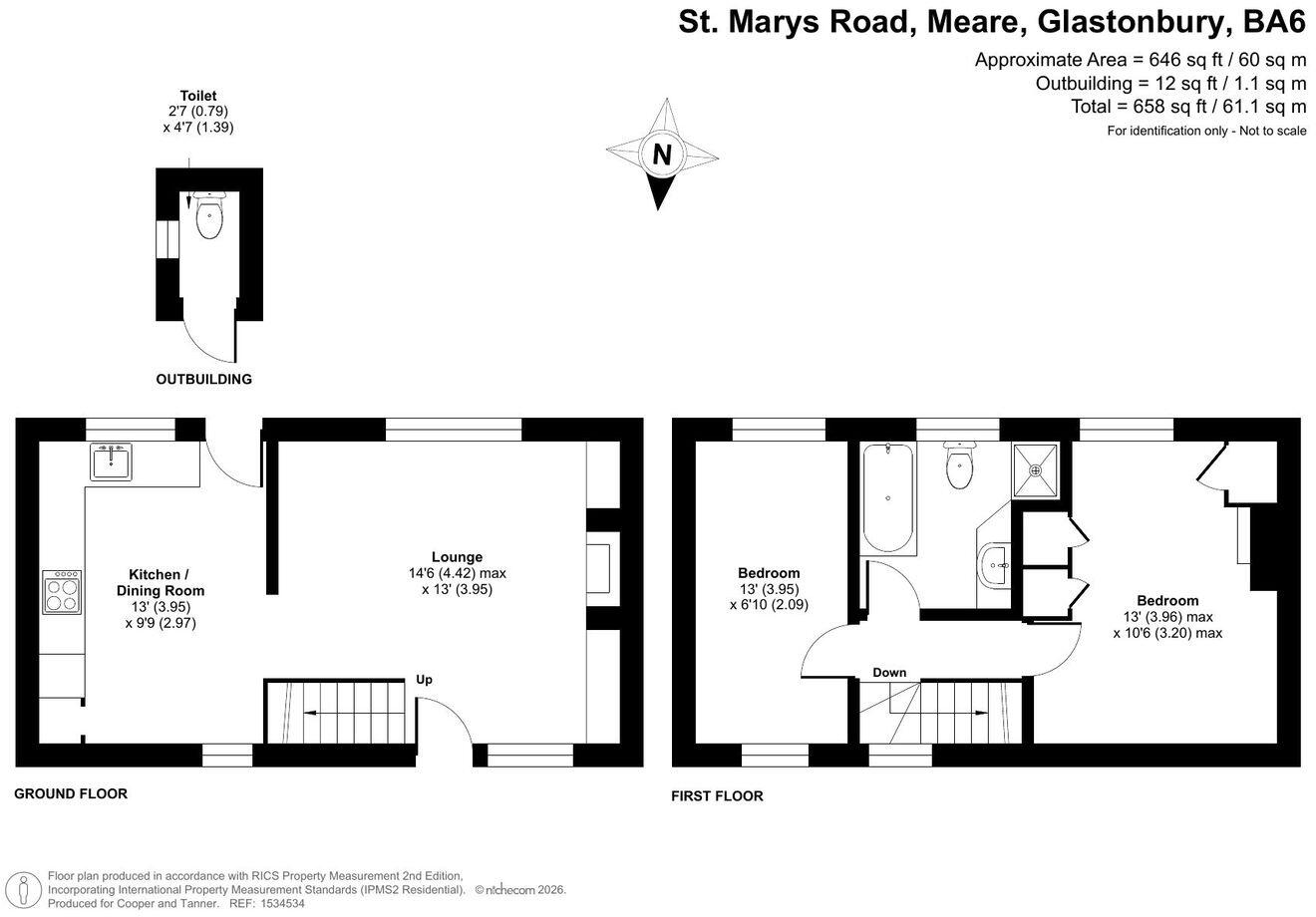 St Marys Road, Meare, Meare, BA6 floorplan