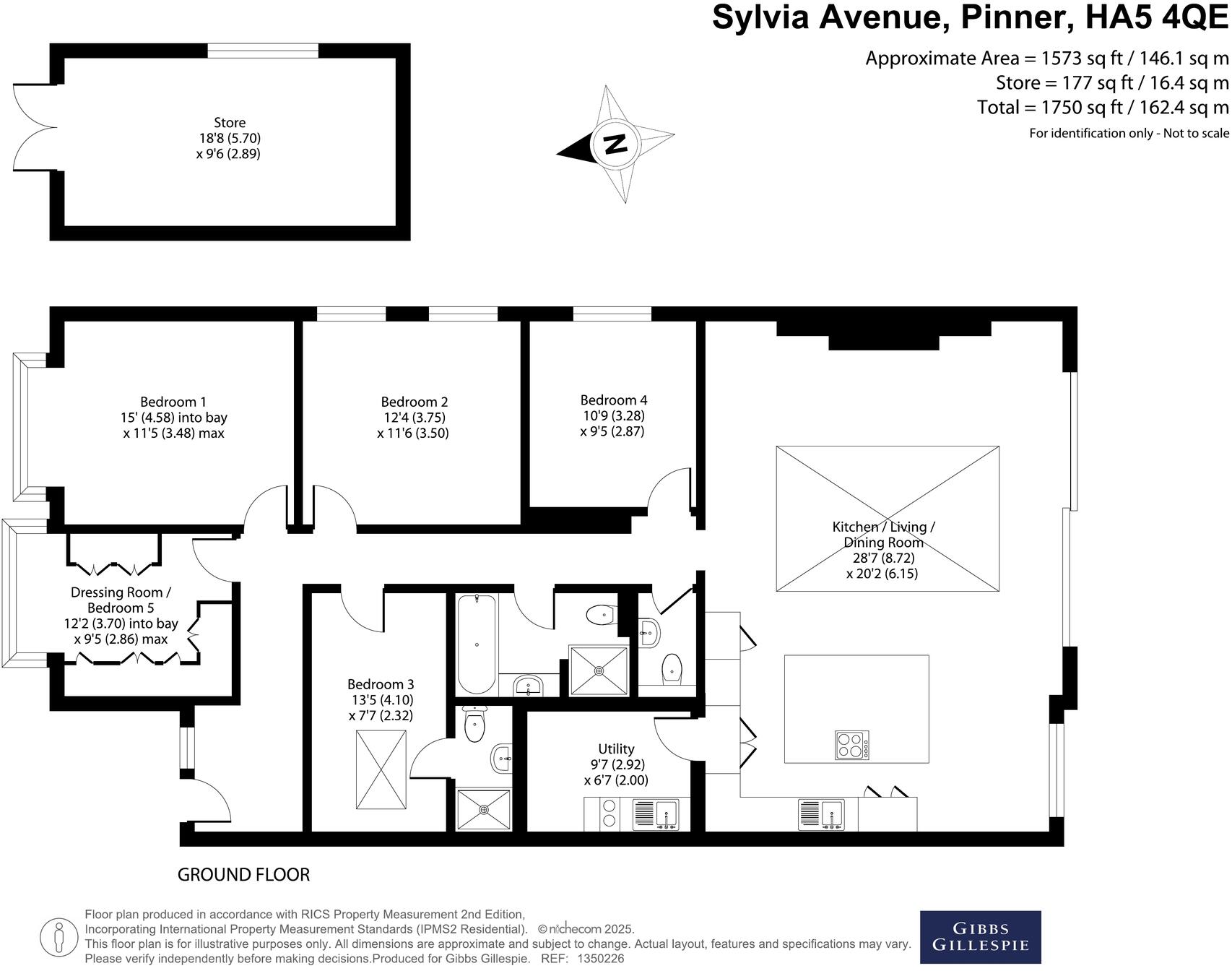 Sylvia Avenue, Pinner floorplan