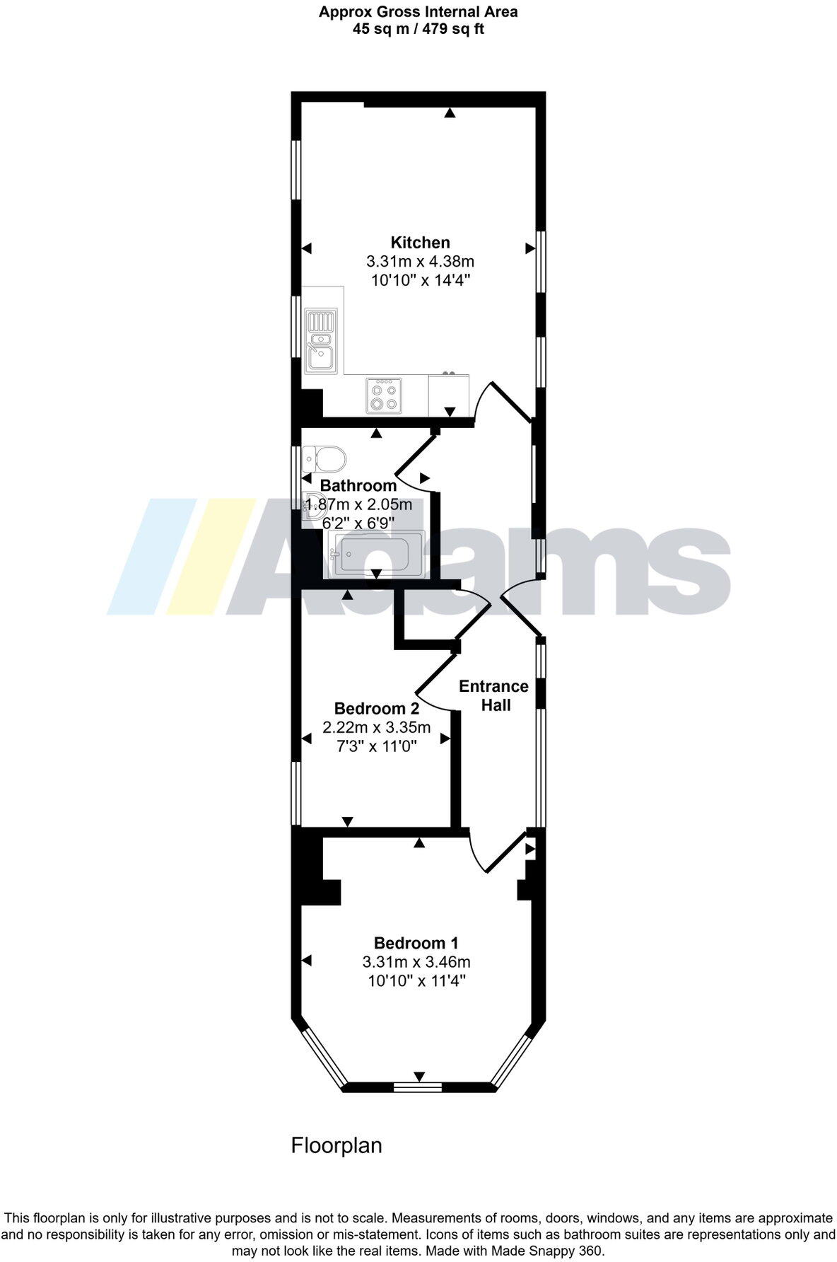 The Clock Tower, Elphins Drive WA4 floorplan