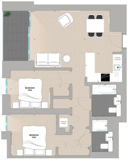 Alameda, HA9 floorplan