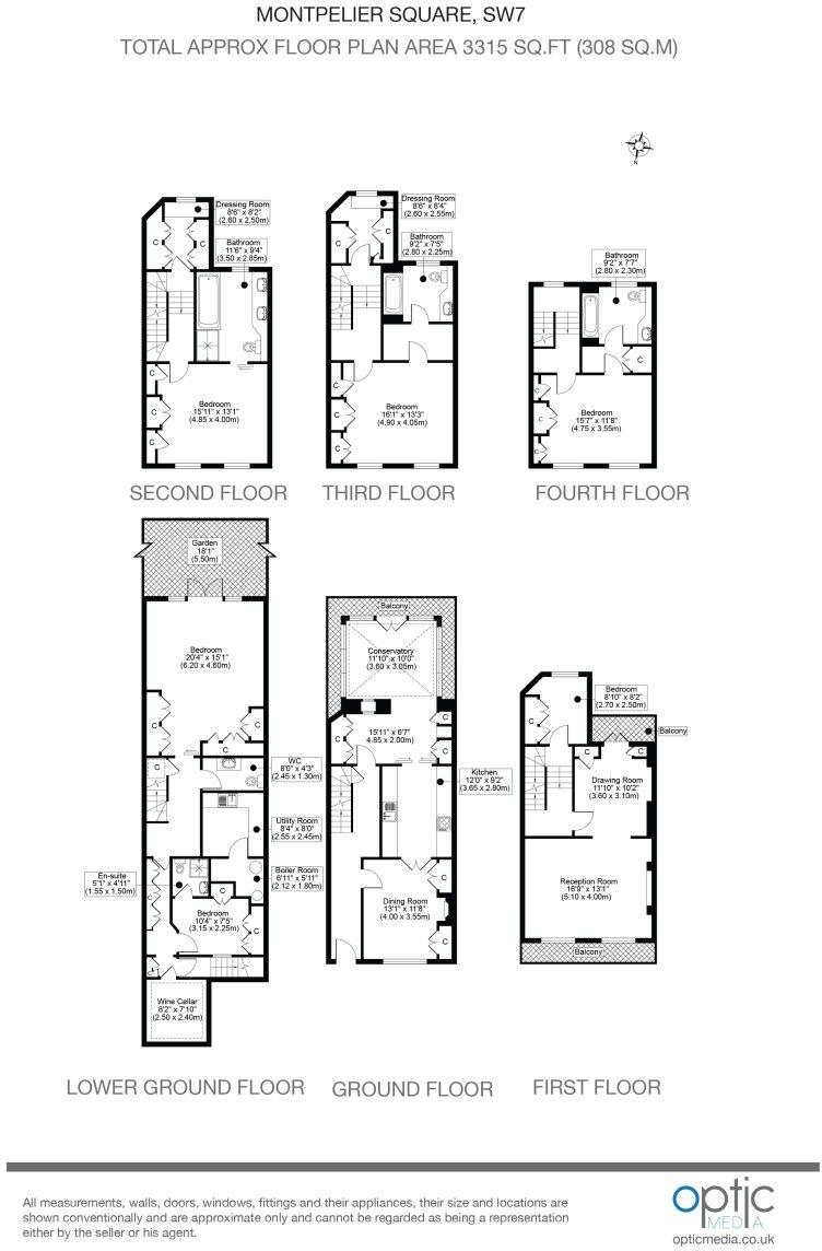 Montpelier Square, Knightsbridge floorplan