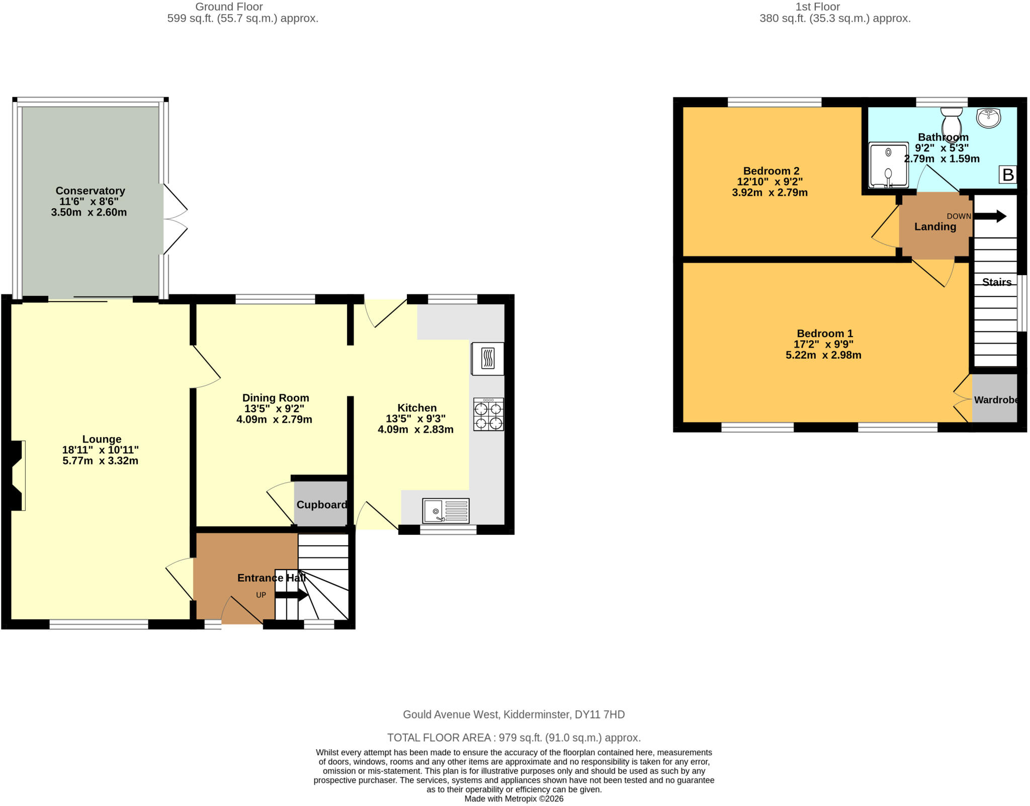 Gould Avenue West, Kidderminster, DY11 floorplan
